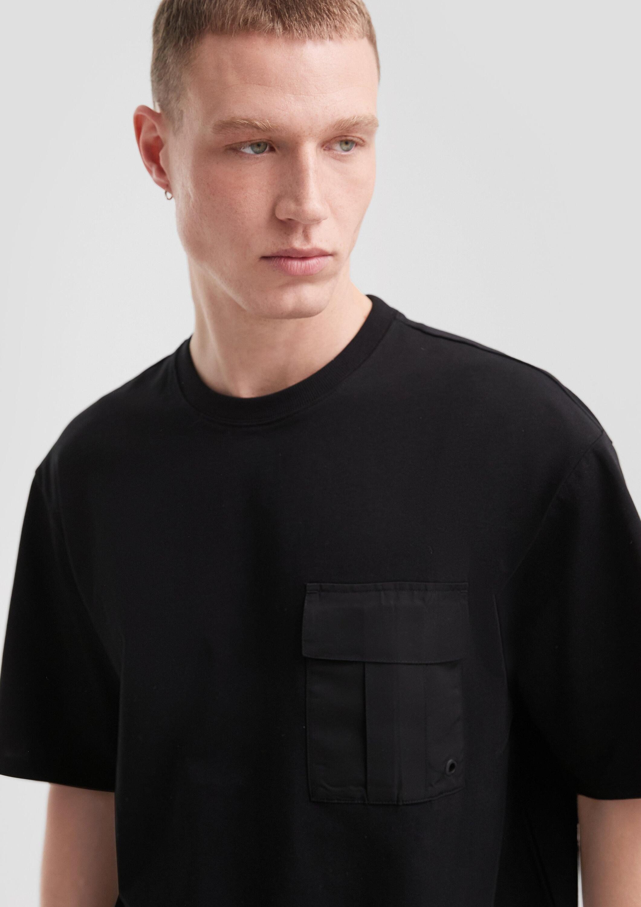 QS Kurzarmshirt T-Shirt T-Shirt mit Brusttasche