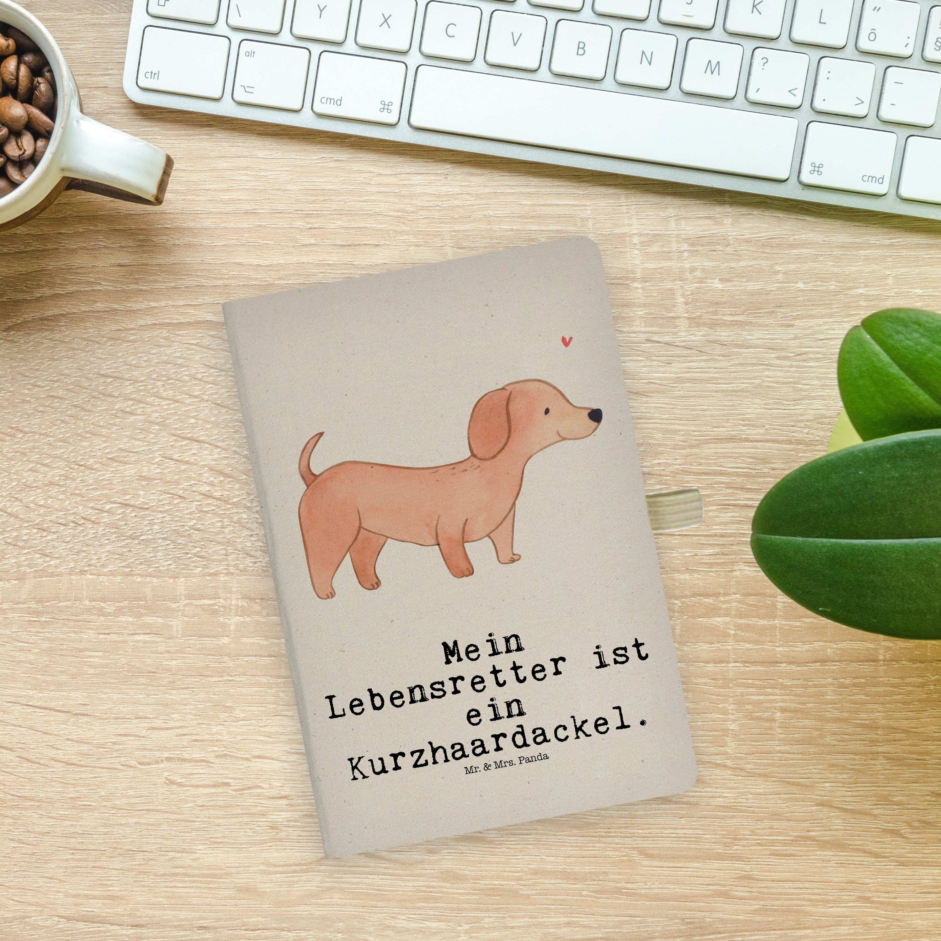 Mrs. Mr. Lebensretter Panda & Transparent Kurzhaardackel Mrs. & Geschenk, Dackel - Mr. - Panda Notizbuch Hundebes