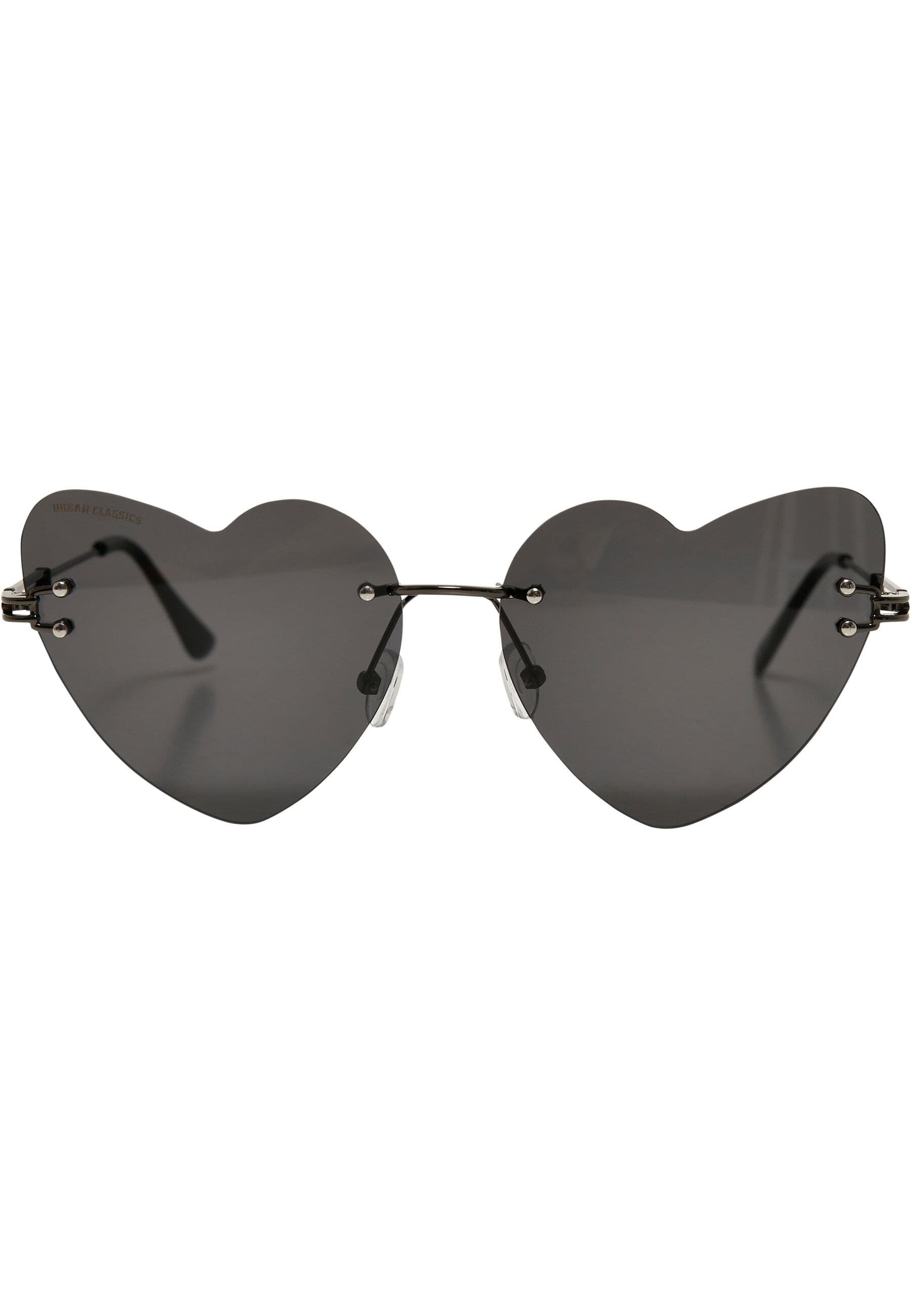 URBAN CLASSICS Sonnenbrille Unisex Sunglasses Heart With Chain black/black