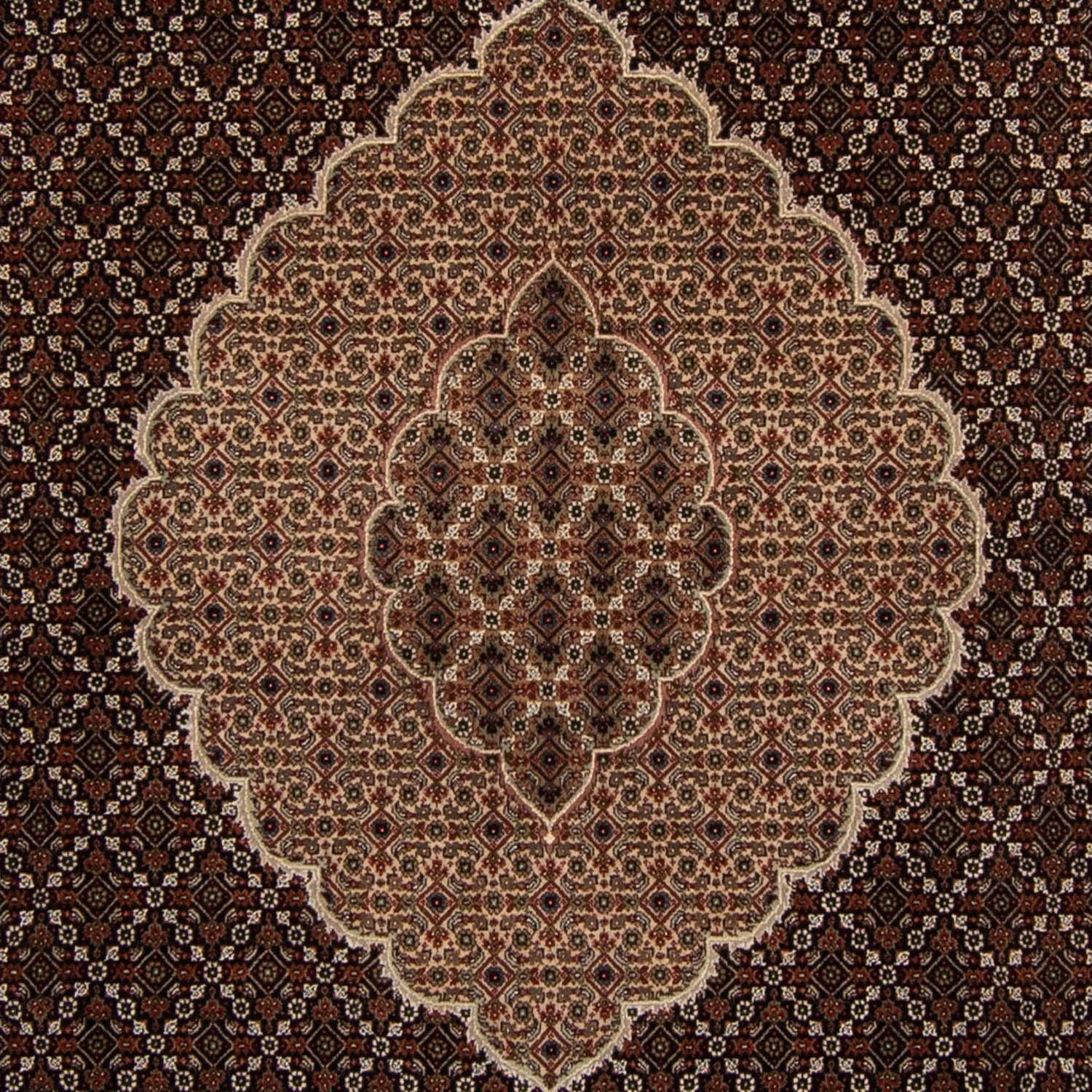 Wollteppich Täbriz - 50 Raj Höhe: mm, x 8 scuro cm, 85 Blumenmuster Handgeknüpft rechteckig, Rosso morgenland, 61