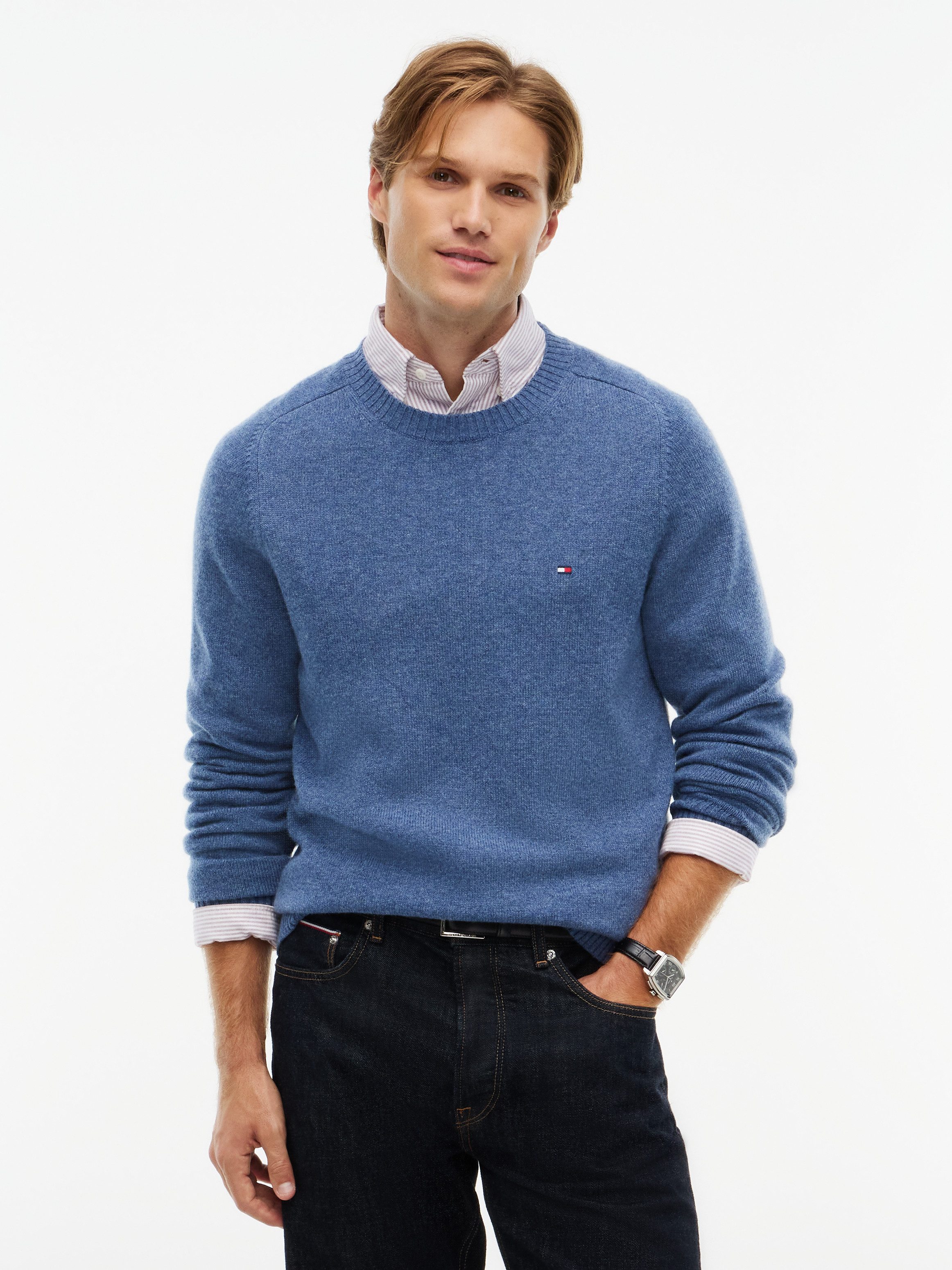 Tommy Hilfiger Rundhalspullover LAMBSWOOL CREW NECK