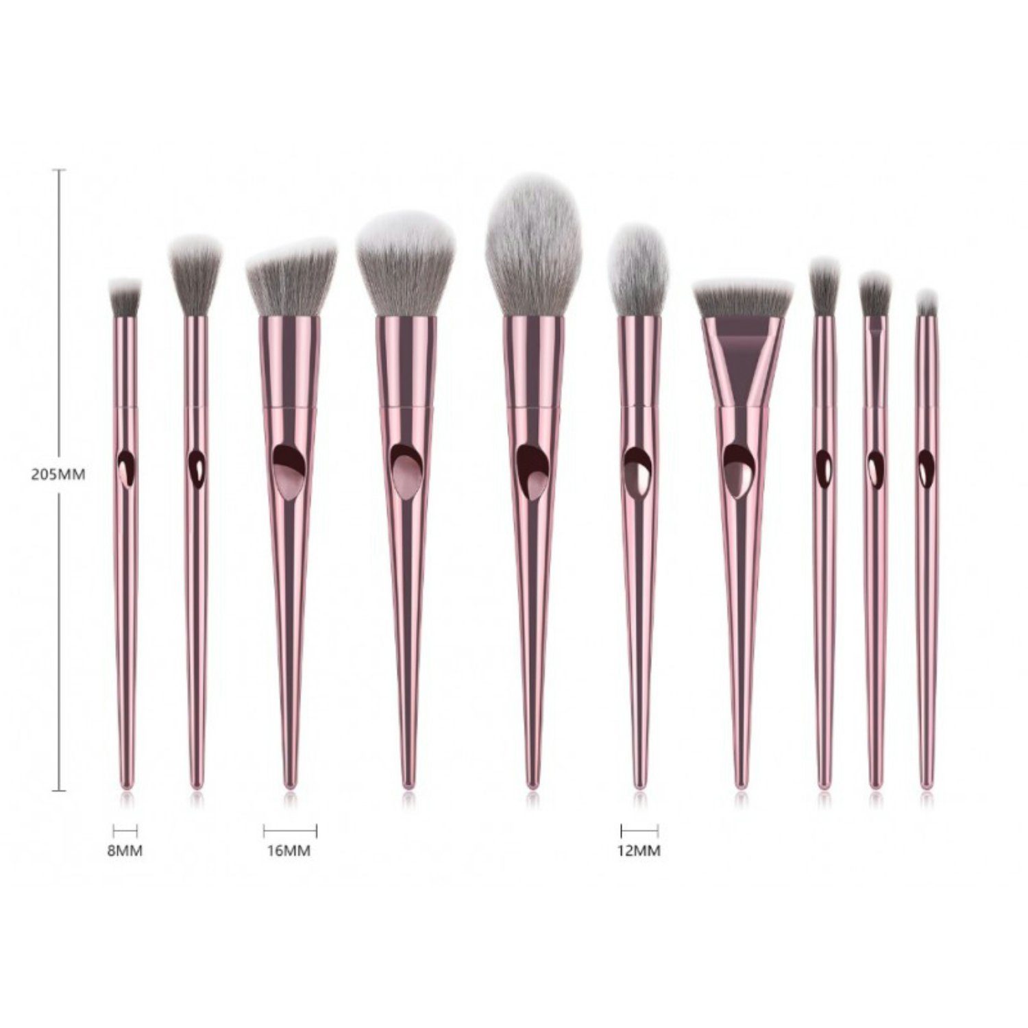 Kosmetikpinsel-Set 10-teiliges Set WS-Trend Make-Up - tlg., Pinsel 10 Kosmetik Etui Pinsel, mit