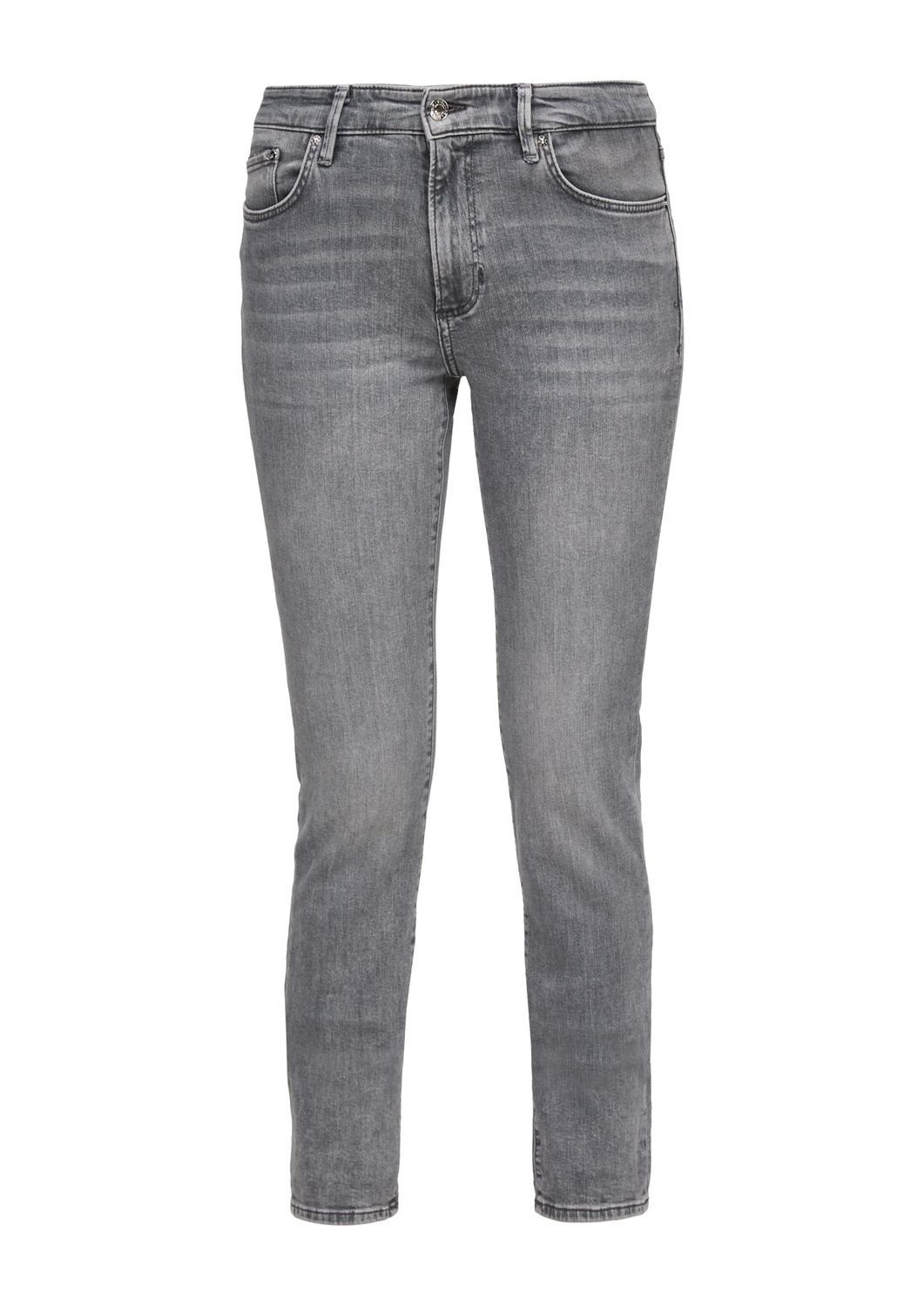 rise, Leg grey-Stretch Slim Leg, Mid s.Oliver Slim BETSY Slim-fit-Jeans