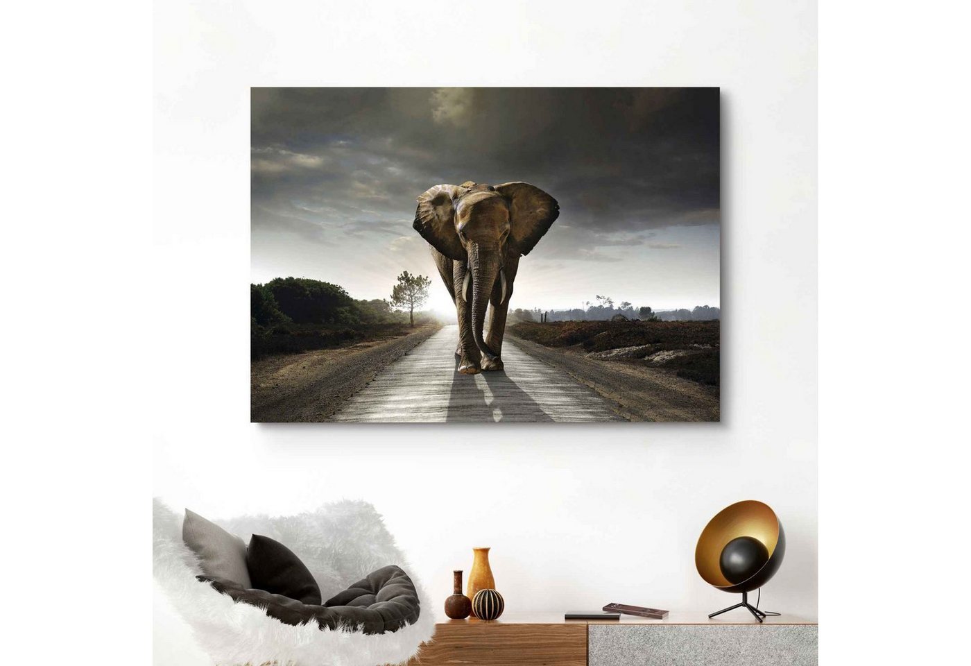 Reinders! Wandbild »Elefantenkönig Tiermotiv - Elefant - Natur«, (1 Stück)-HomeTrends