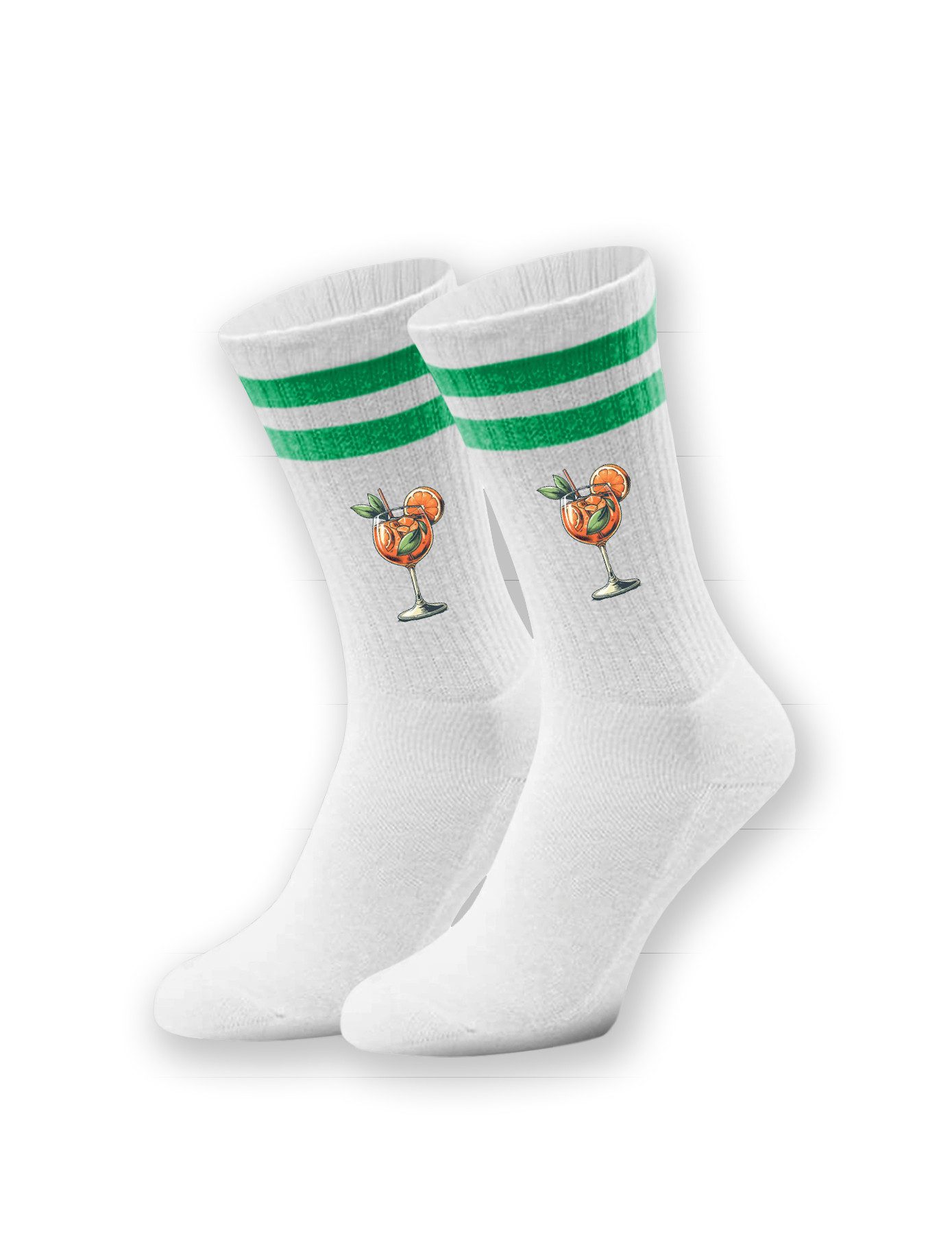 Youth Designz Tennissocken Herren "Aperol Glas" Socken Geschenk Statement stylisch mit verstärkter Verse und Zehenbereich für Männer
