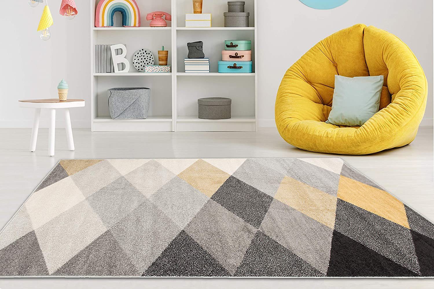 Mazovia Teppich LAZUR_Geometric, 80x150, Geometrisch, Modern, Kurzflor, Gem günstig online kaufen