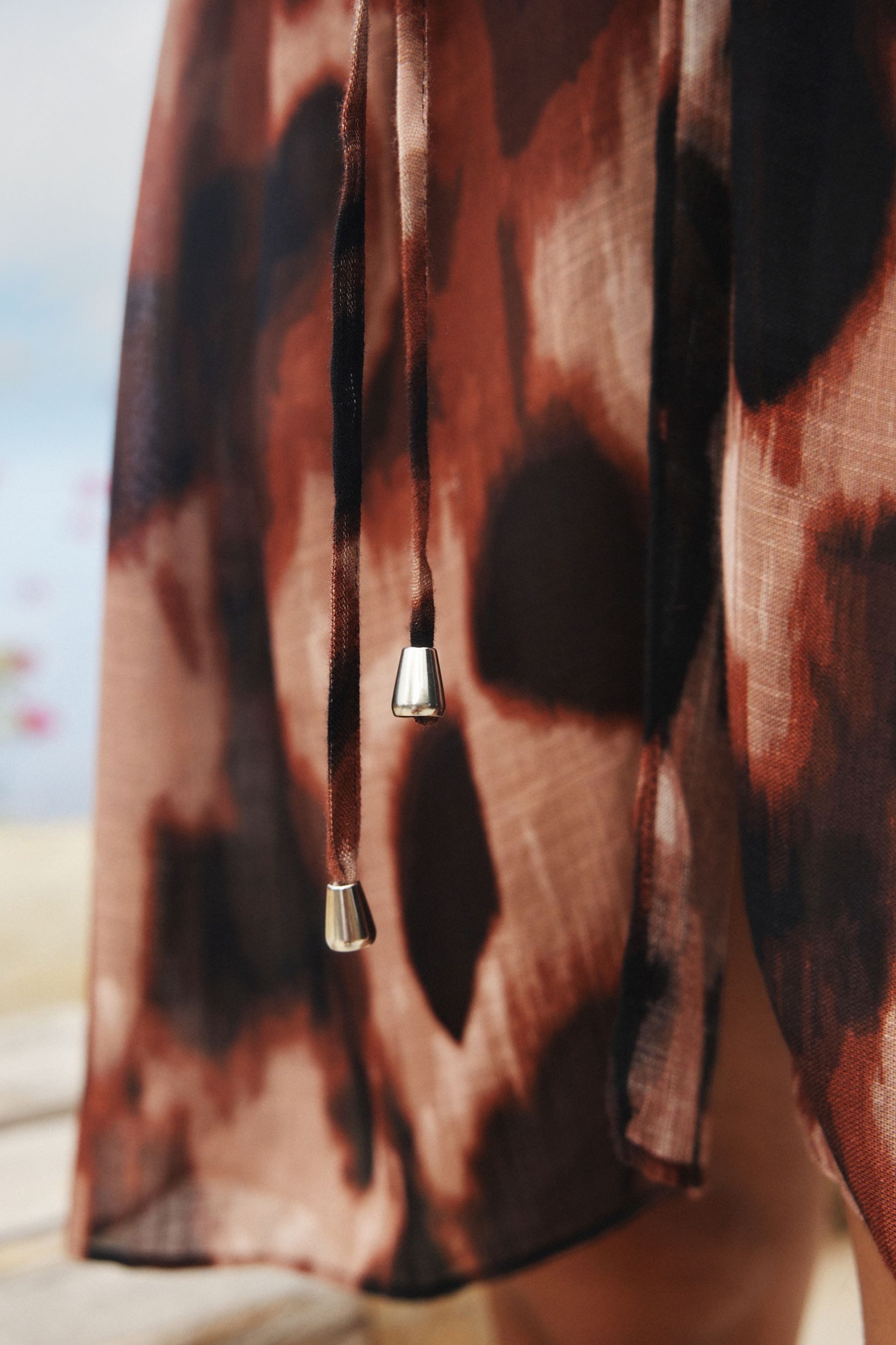 Next Kaftan Langer Kaftan mit Bindegürtel (1-tlg)