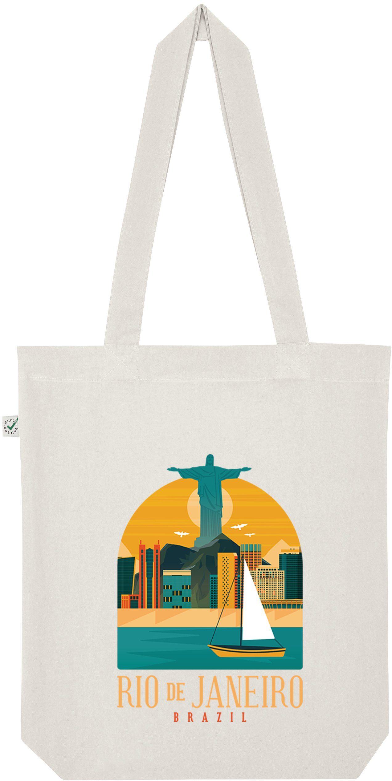 Favplace Rio De Janeiro Shopper - Baumwoll Tasche Mit Reißverschluss