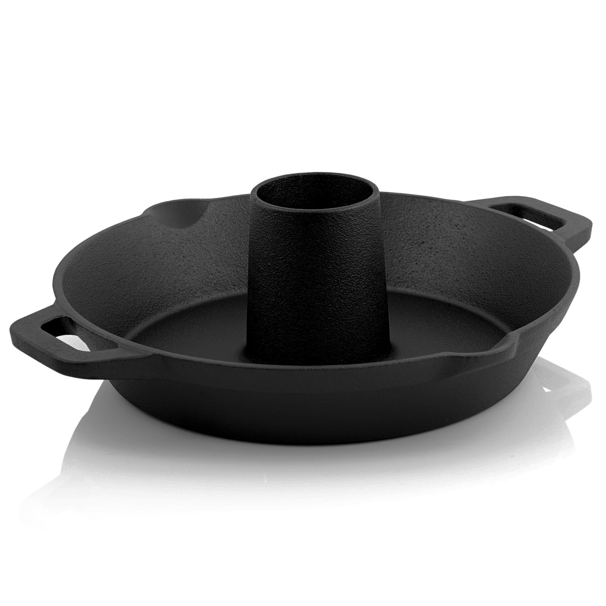 BBQ-Toro Hähnchenbräter Gusseisen Hähnchenbräter Ø 28 cm, mit Aroma-Kegel und Auffangschale, Gusseisen