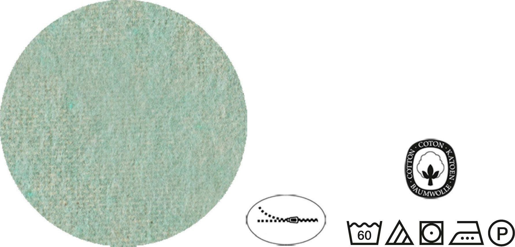 Biberna Kissenbezug 0840500 HERMAL Premium Biber Melange-Flanell 100% Baumwolle, (1 Stück), Kissenhülle, wärmend & weich, Reißverschluss, Satinpaspel – Bild 5 von 5