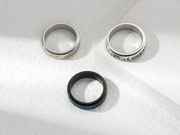 Eyecatcher Fingerring Anti Stress Fidget Ring Mond 2 Sterne Anxiety Ring