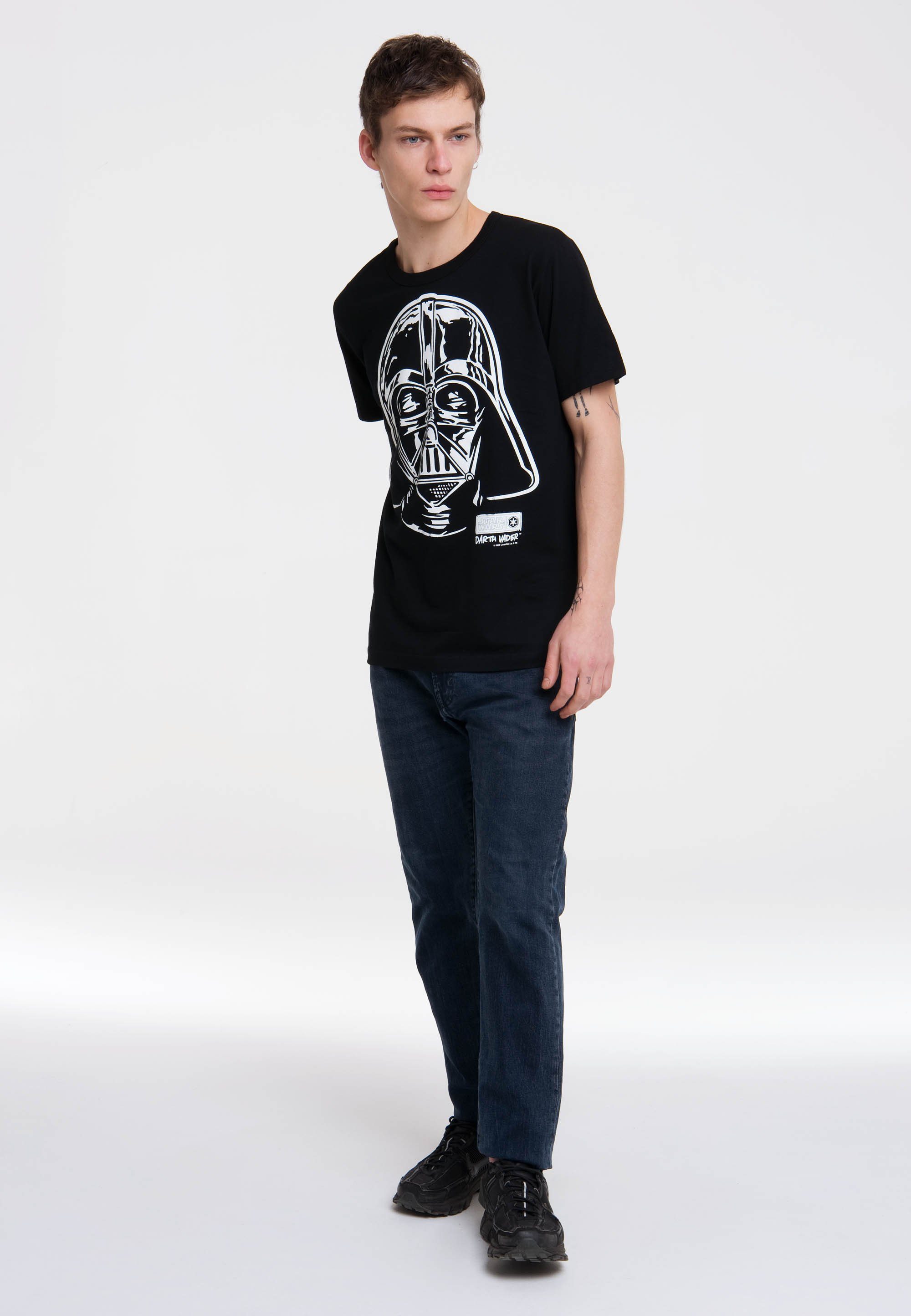 LOGOSHIRT T-Shirt Star mit Original-Print lizenziertem Wars