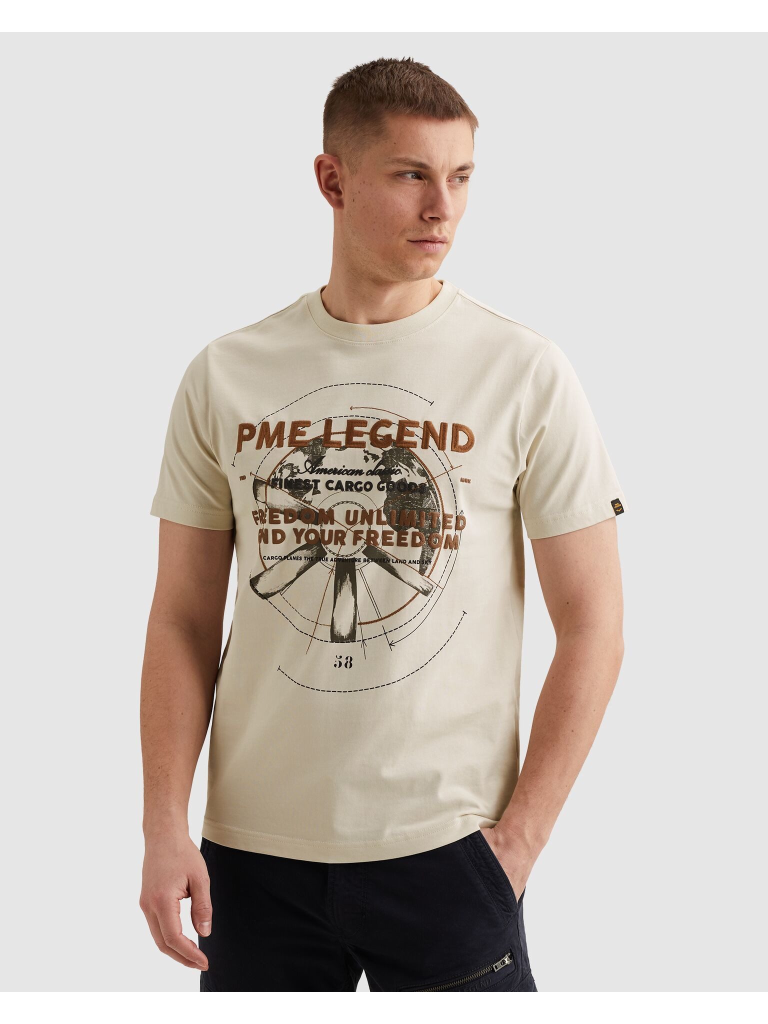 PME LEGEND T-Shirt Short Sleeve R-Neck Heavy Jersey mit Print, Regular Fit