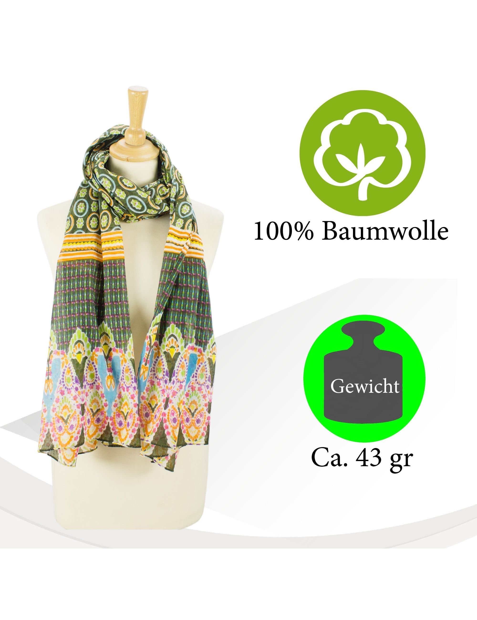 Sunsa Halstuch Damen Schal Tuch. Baumwolle Halstuch. Sommer Scarf ., Abstract Modern Aufdruck