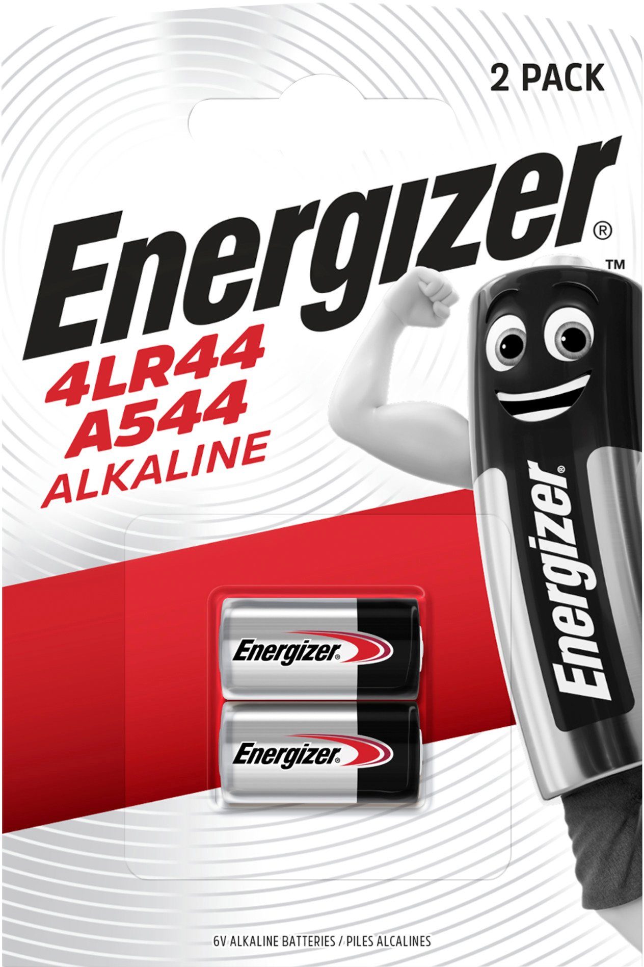 Energizer 2er Pack Alkali Mangan A544 Batterie, (6 V, 2 St)