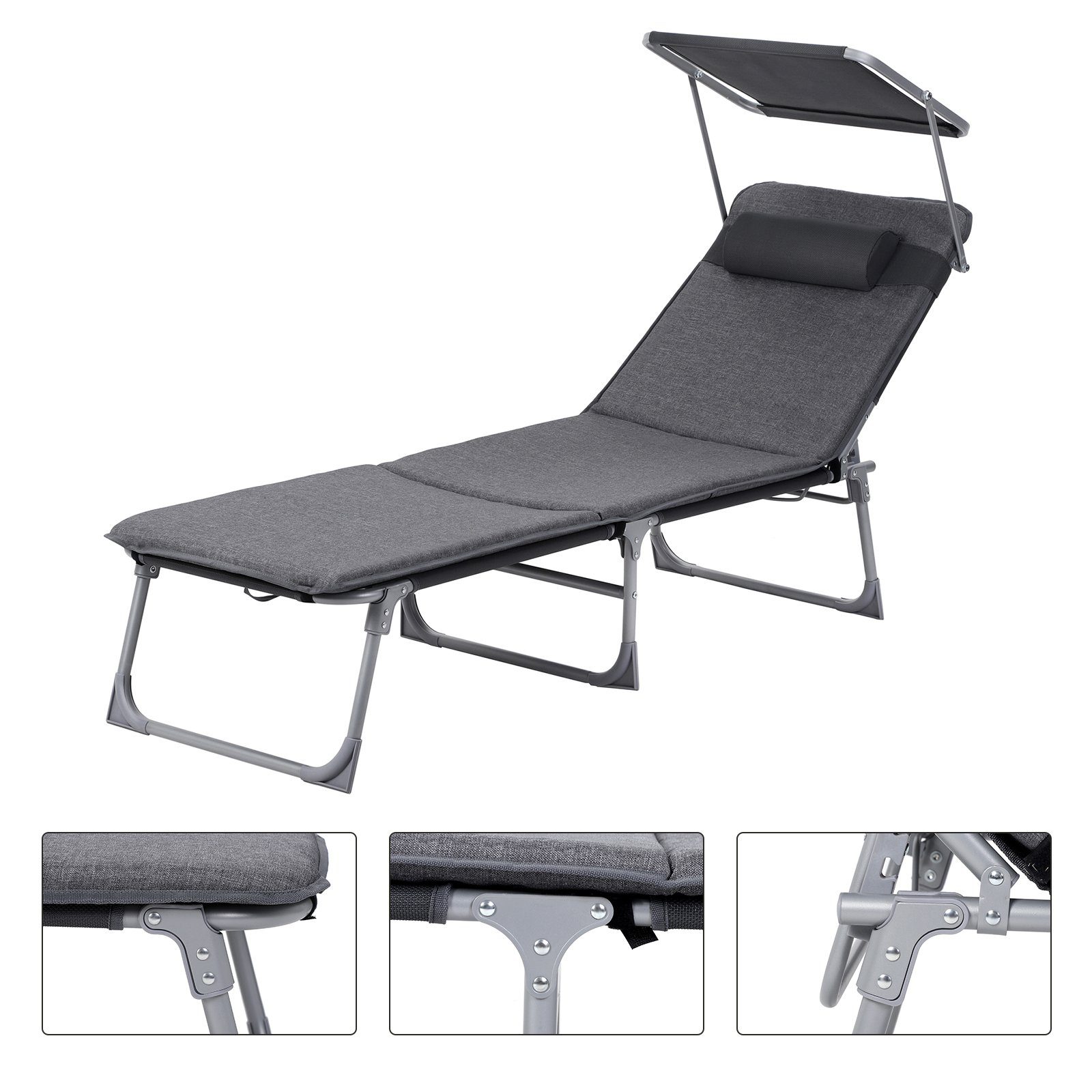 DOTBUY Liegenauflage 130x50cm Sherpa - Antirutsch Gartenliege Kissen Kamel