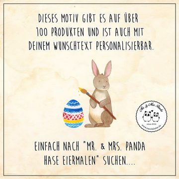 Mr. & Mrs. Panda Tragetasche Hase Eier Malen - Braun Pastell - Geschenk, Osterhase, Stoffbeutel, E (1-tlg), Lange Tragegriffe