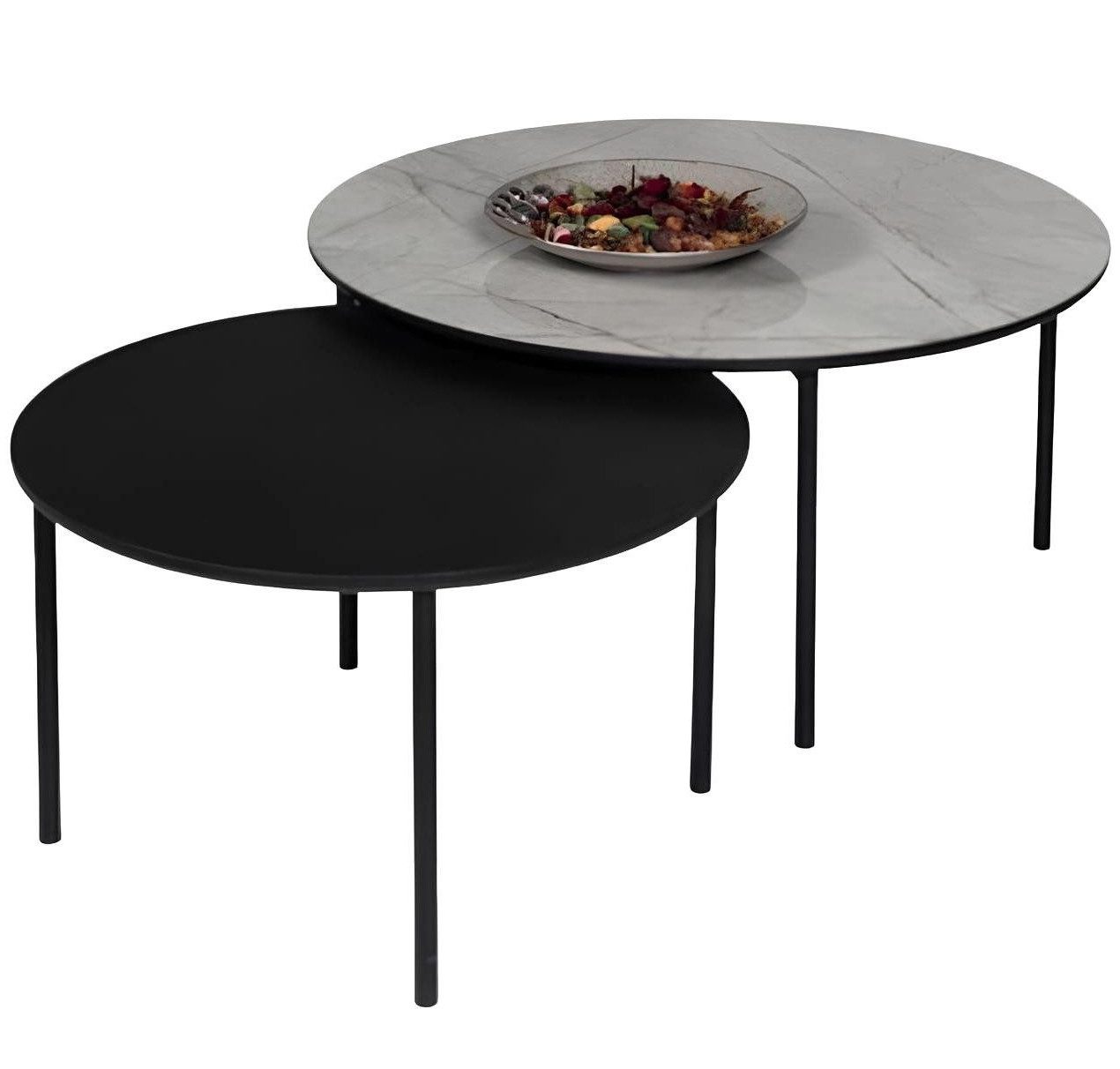 Couchtisch Modern Gruppe Couchtisch Beisteltisch Schwarz Set Tisch Holz 2tlg