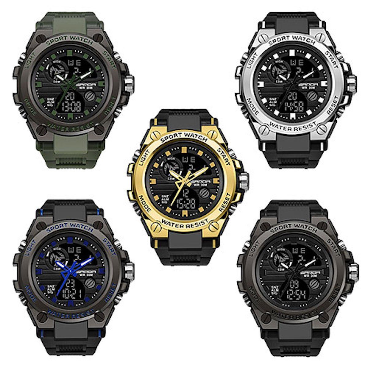 Taffstyle Sportuhr Herren Armbanduhr Digital Sportuhr günstig online kaufen