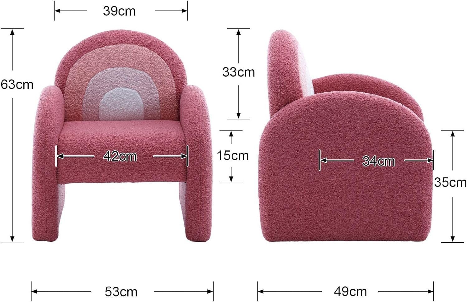 WAHSON OFFICE CHAIRS Kindersessel aus Teddystoff gepolsterter Kinderstuhl m günstig online kaufen