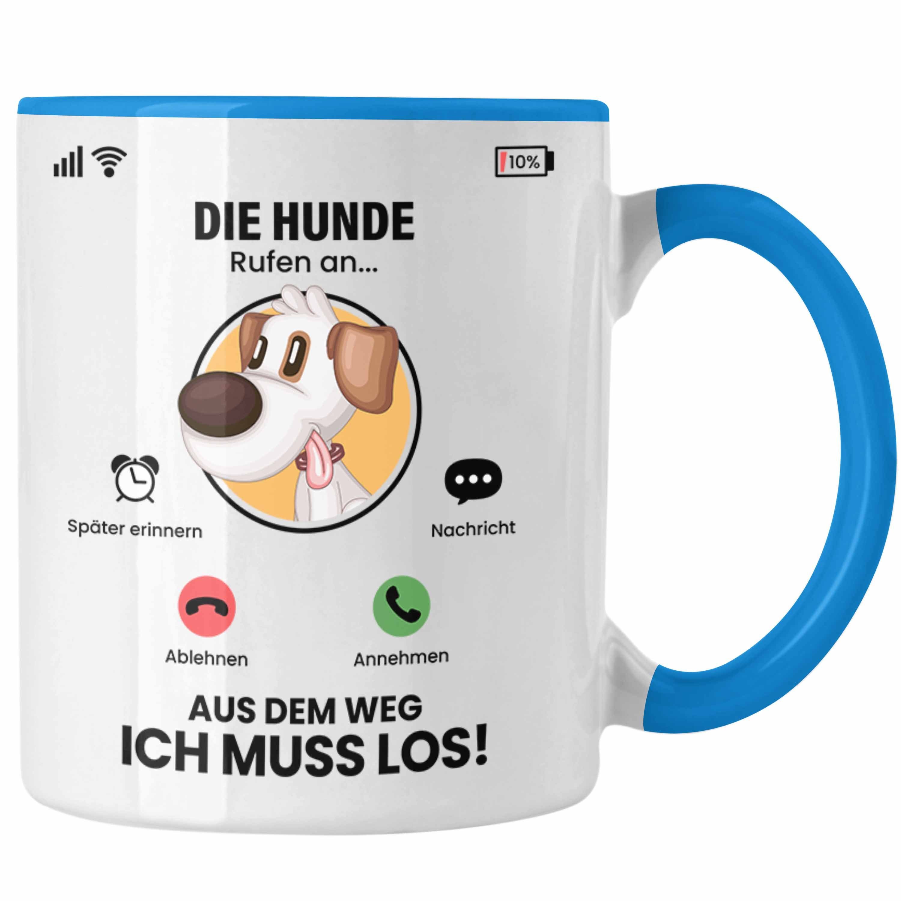 Trendation Tasse Die Hunde Rufen An Tasse Geschenk für Hunde Züchter Besitzer Geschenki Blau