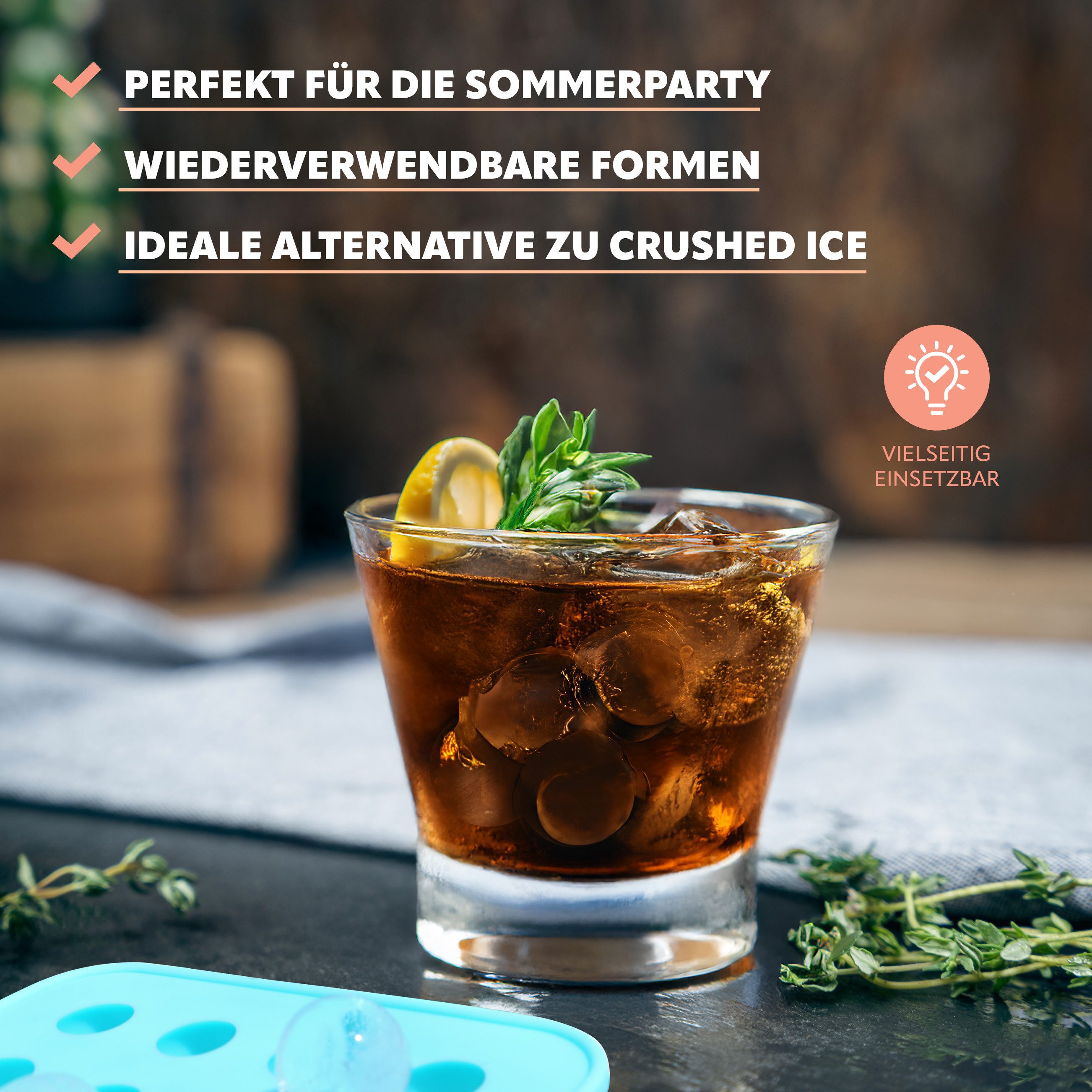 bremermann Eiswürfelform 32er Silikon-Eiskugelform, 2er-Set, (2-tlg)