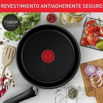 Tefal Topf-Set Ingenio Easy ON Set, 20-teilig,abnehmbarer Griff,antihaftbeschichtet, Aluminium (Töpfe und Pfannen Set, 20-tlg., mit Deckel abnehmbarer Griff, Edelstahl), Töpfe,Bratpfanne, Wokpfanne, mit Deckel, Pfannen, Topf