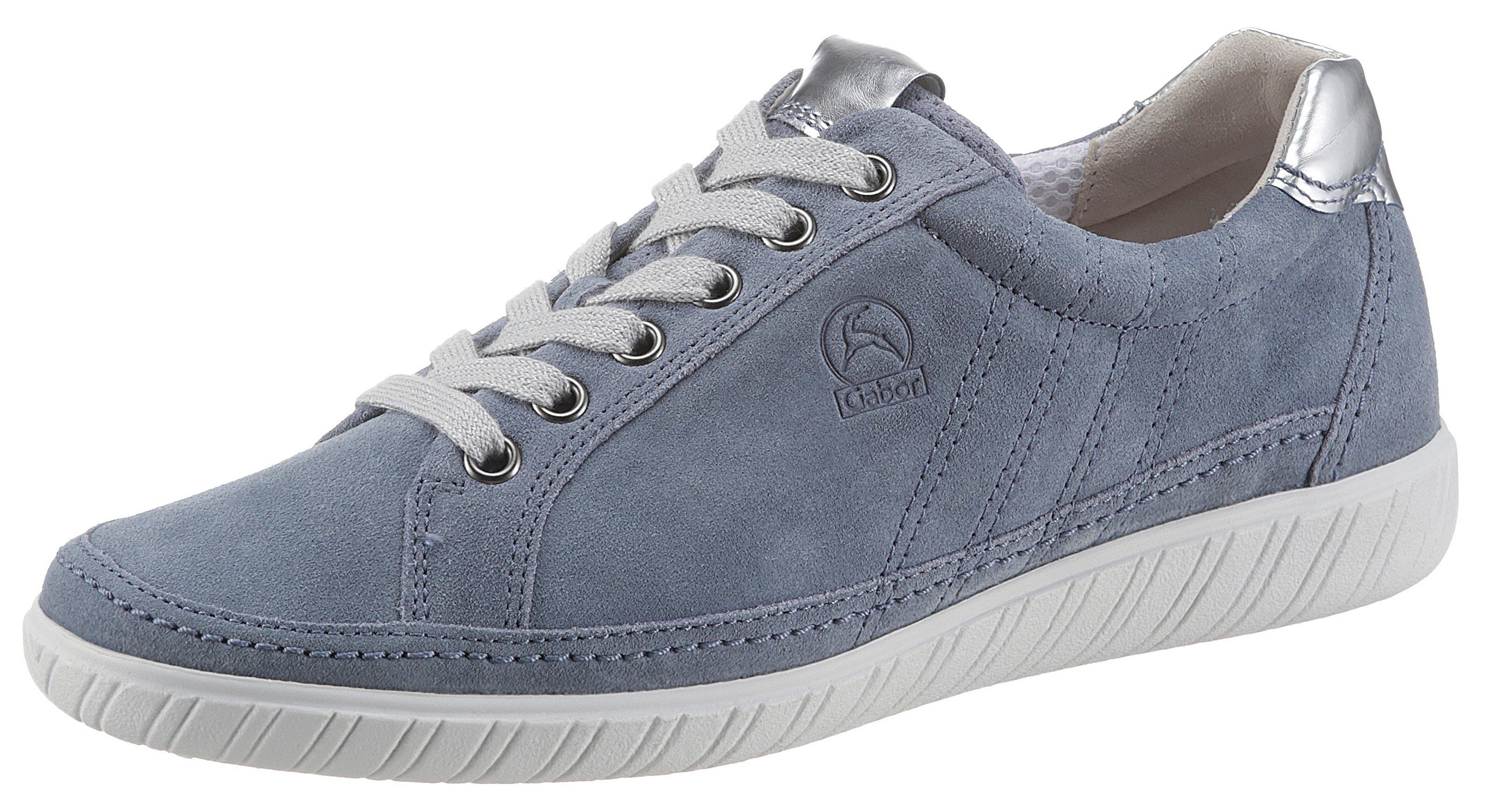 Gabor YORK Sneaker in sportivem Look hellblau-silberfarben