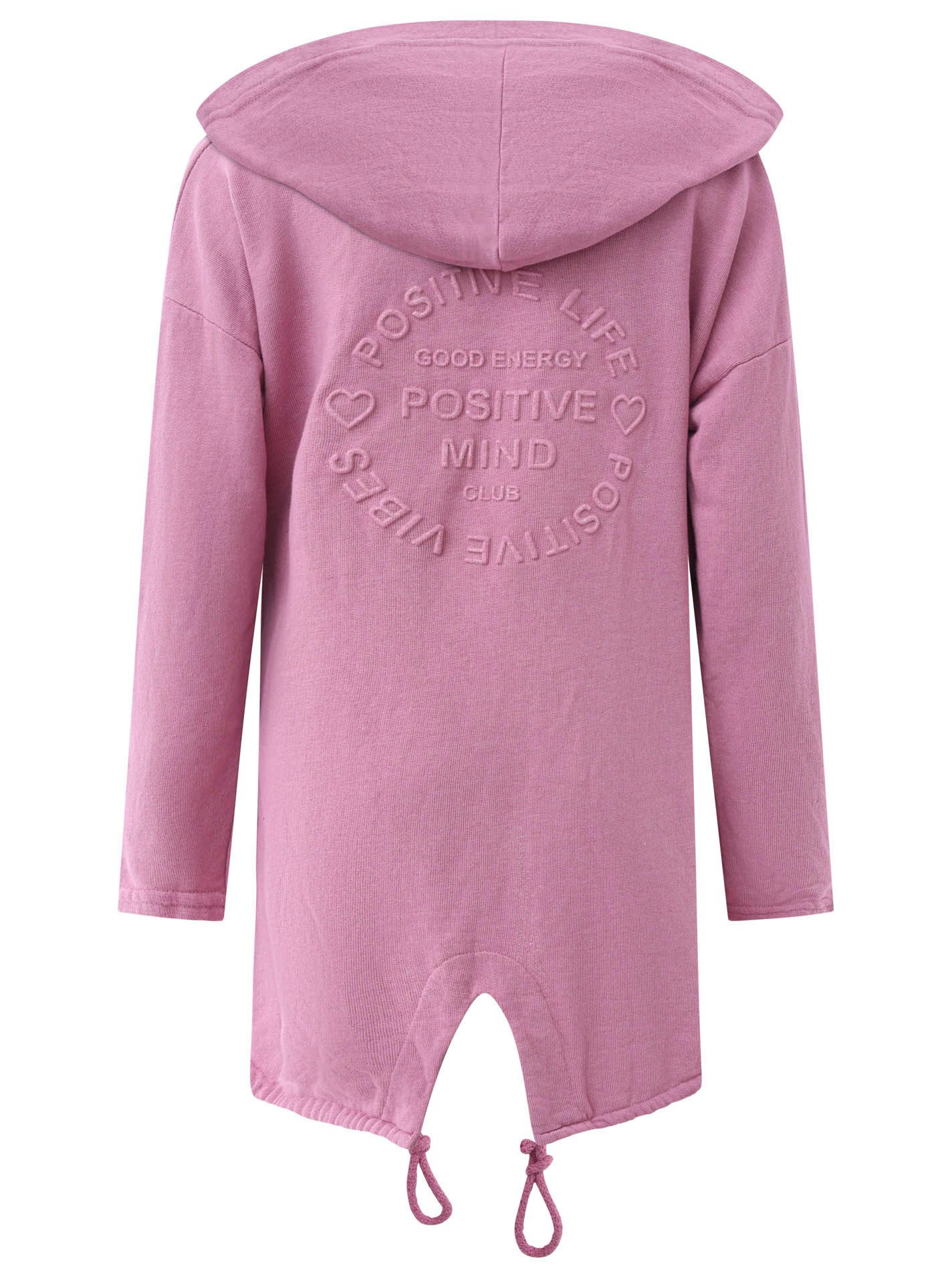 Zwillingsherz Jerseymantel "Positive Mind" mit hohem Baumwollanteil, sommerliche leichte Sweatware – Bild 4 von 5
