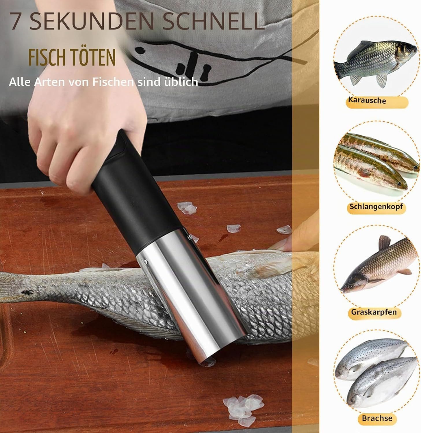 FELIXLEO Fischentschupper Elektrischer Fischentschupper Edelstahl USB Wiederaufladbar