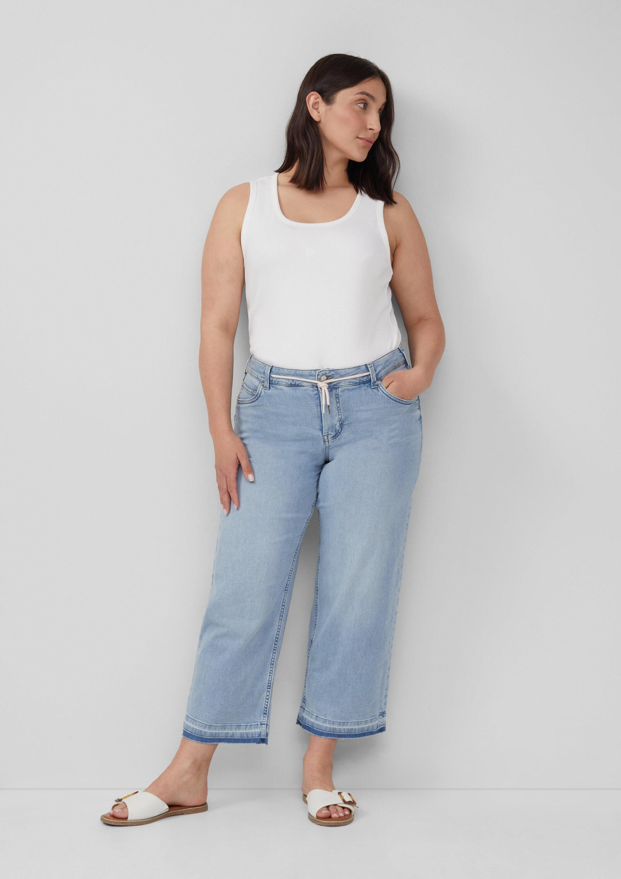 s.Oliver Regular-fit-Jeans Jeans-Hose Cropped Jeans / Straight Fit / Mid Rise / Straight Leg