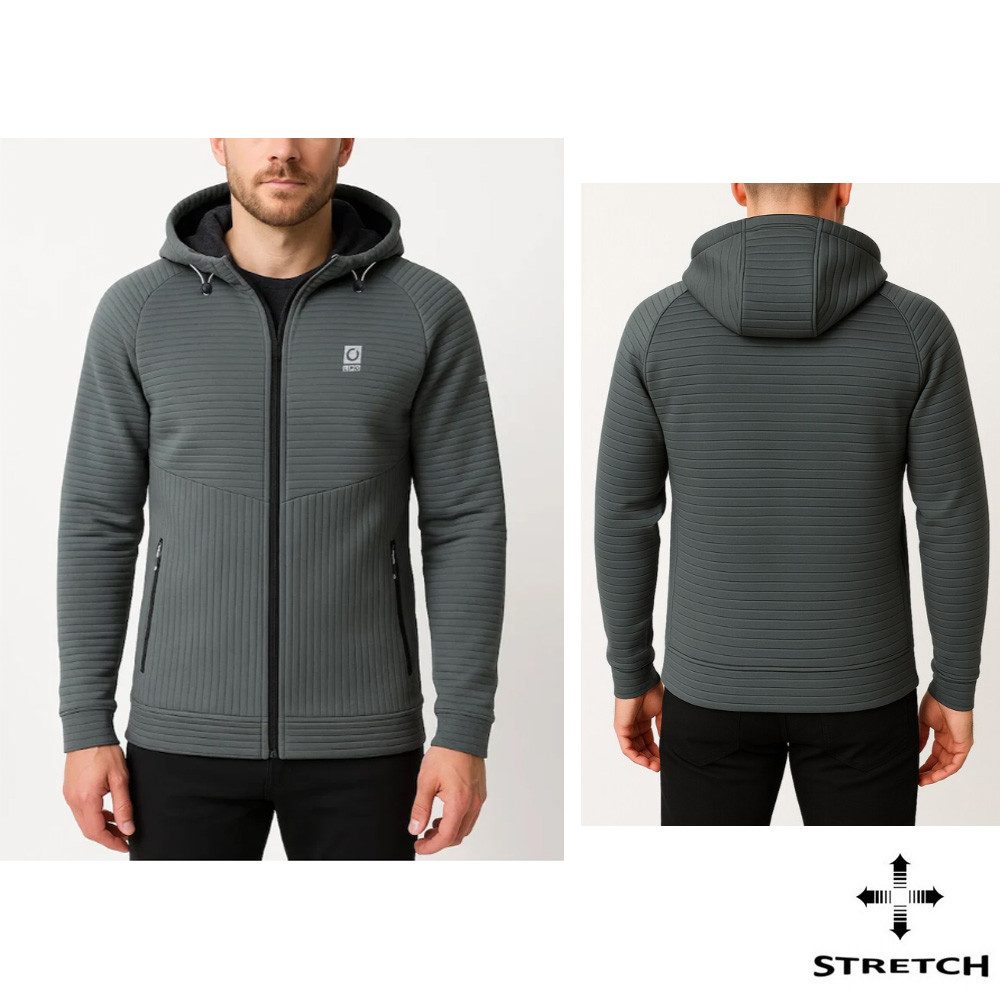 Linea Primero Trekkingjacke LPO - funktionelle Fleecejacke Vincent mit Rippenstruktur, balsam