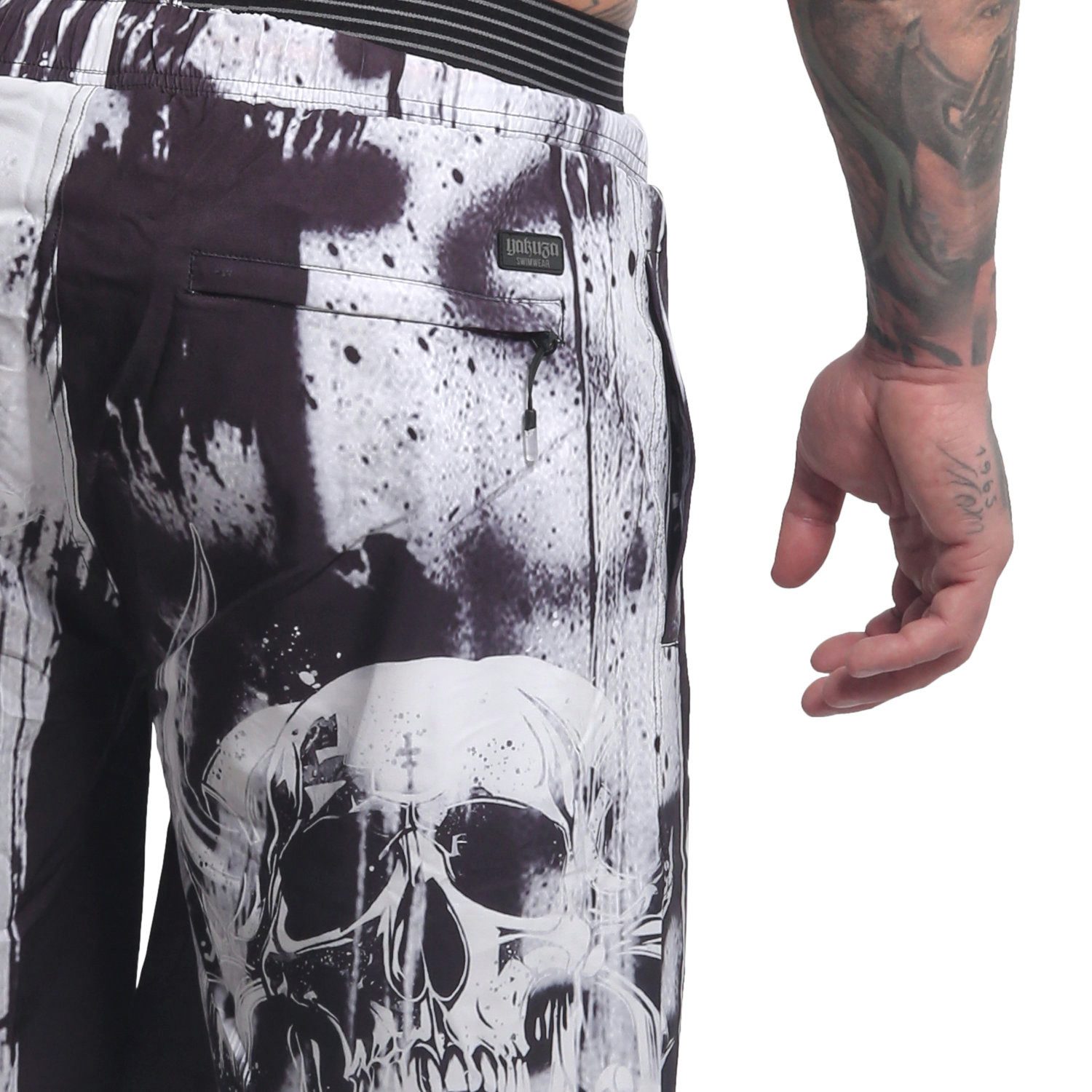 YAKUZA Boardshorts Horned FU mit Doppelbund