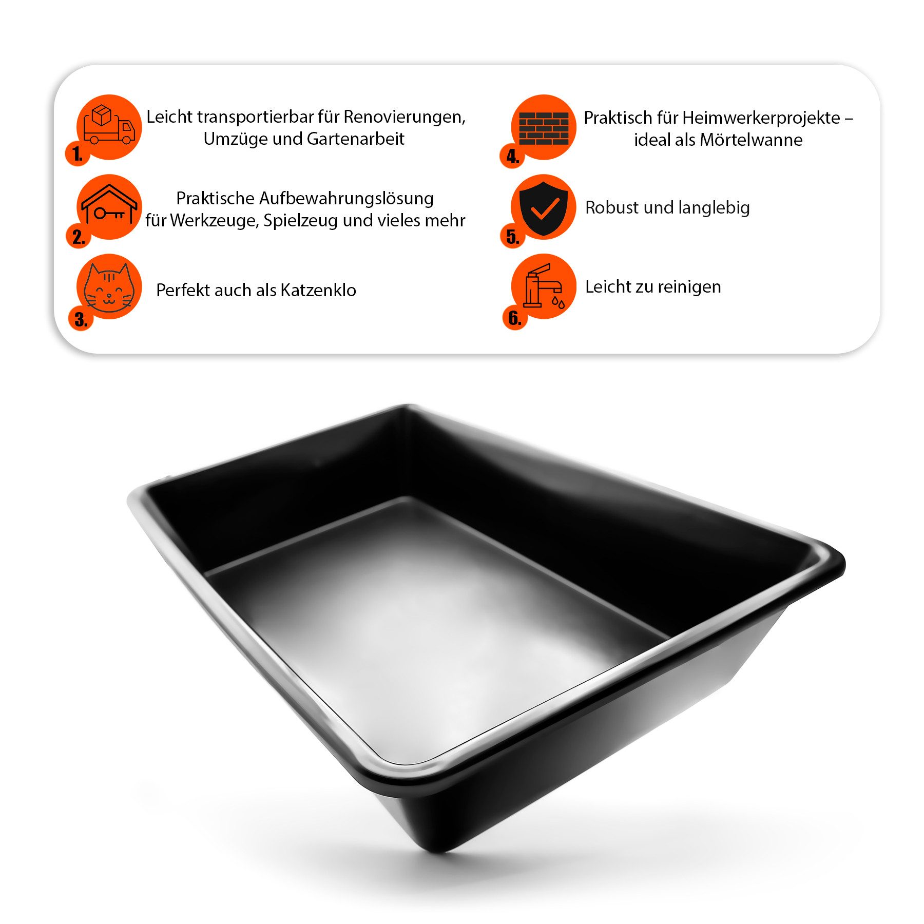 BigDean Allzweckkiste Wanne aus Kunststoff 60x40x12 cm multifunktional eins günstig online kaufen