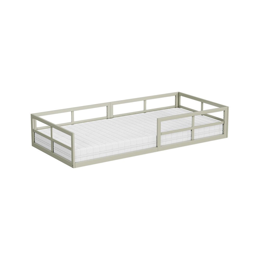 VitaliSpa® Kinderbett Minno, Greige, 90x200 mit Matratze (2-tlg)