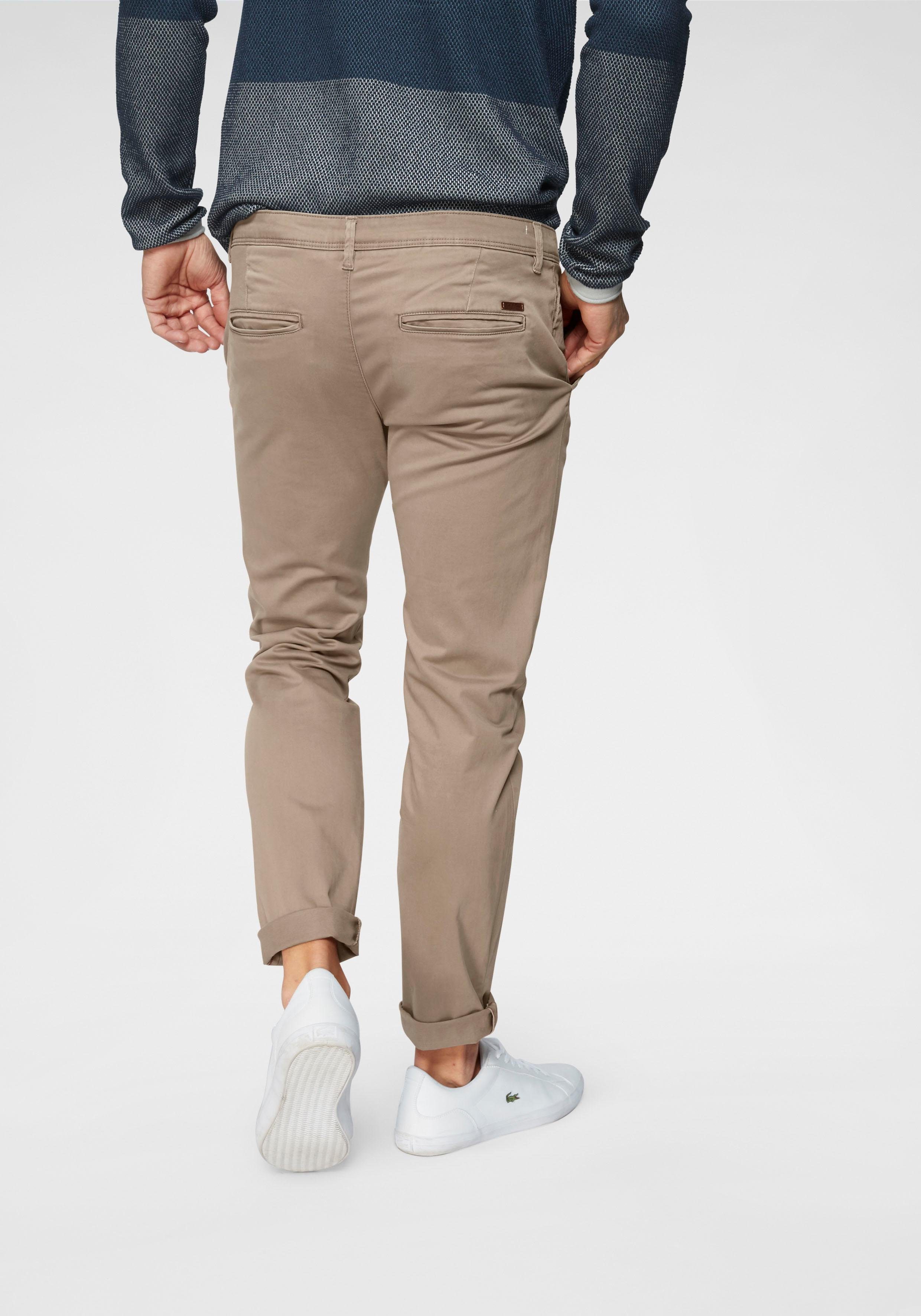 Jack & Jones Chinohose JJIMARCO mit Badge und hohem Tragekomfort unifarben, modisch, slim fit, Baumwollmischung