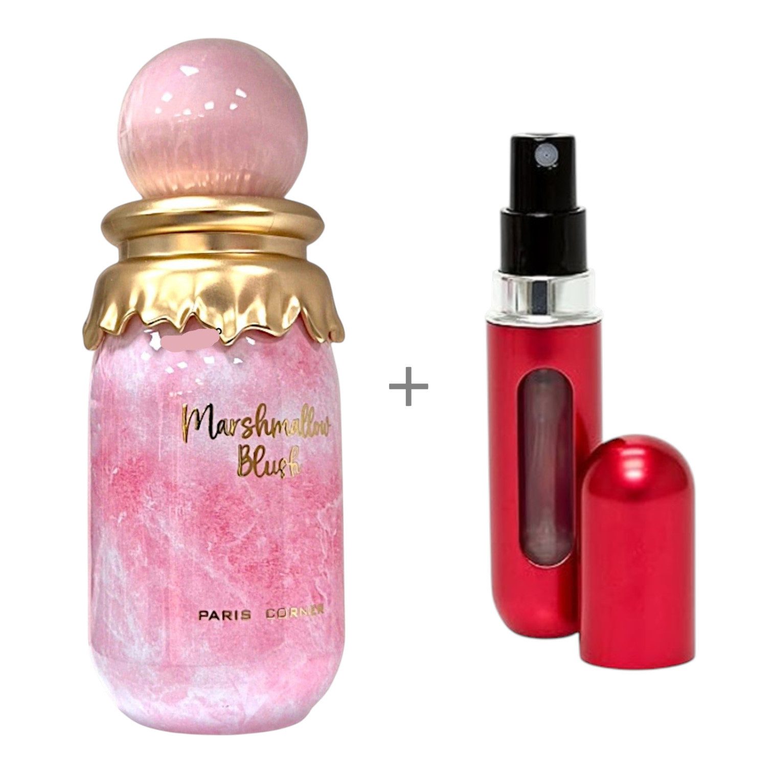 Paris Corner Duft-Set Marshmallow Blush Eau de Parfum 100ml + Parfümzerstäuber (leer)