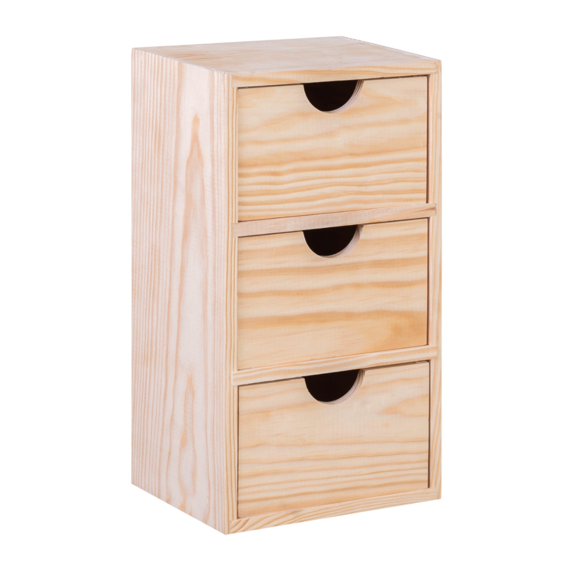 Lusimat Schubladenbox Schubladenelement Mini Bloc, Organizer Kiefernholz, Korpus Massiv
