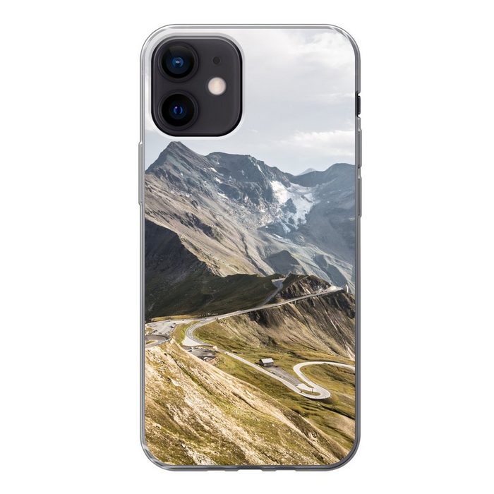 MuchoWow Handyhülle Alpen - Straße - Gebirge Handyhülle Apple iPhone 12 Smartphone-Bumper Print Handy