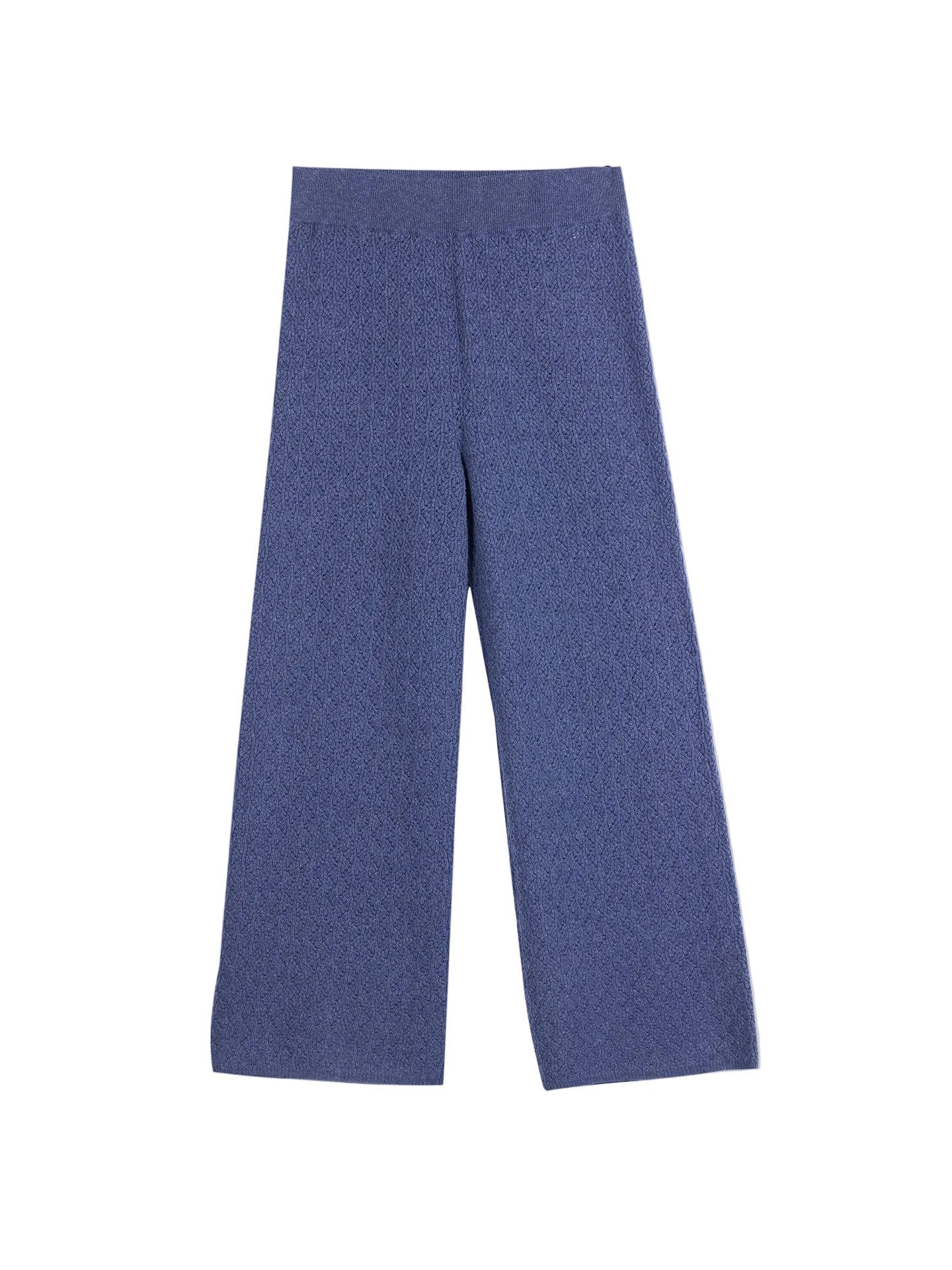 GOBI Cashmere Strickhose Weite Ajour-Strick Kaschmir-Hosen