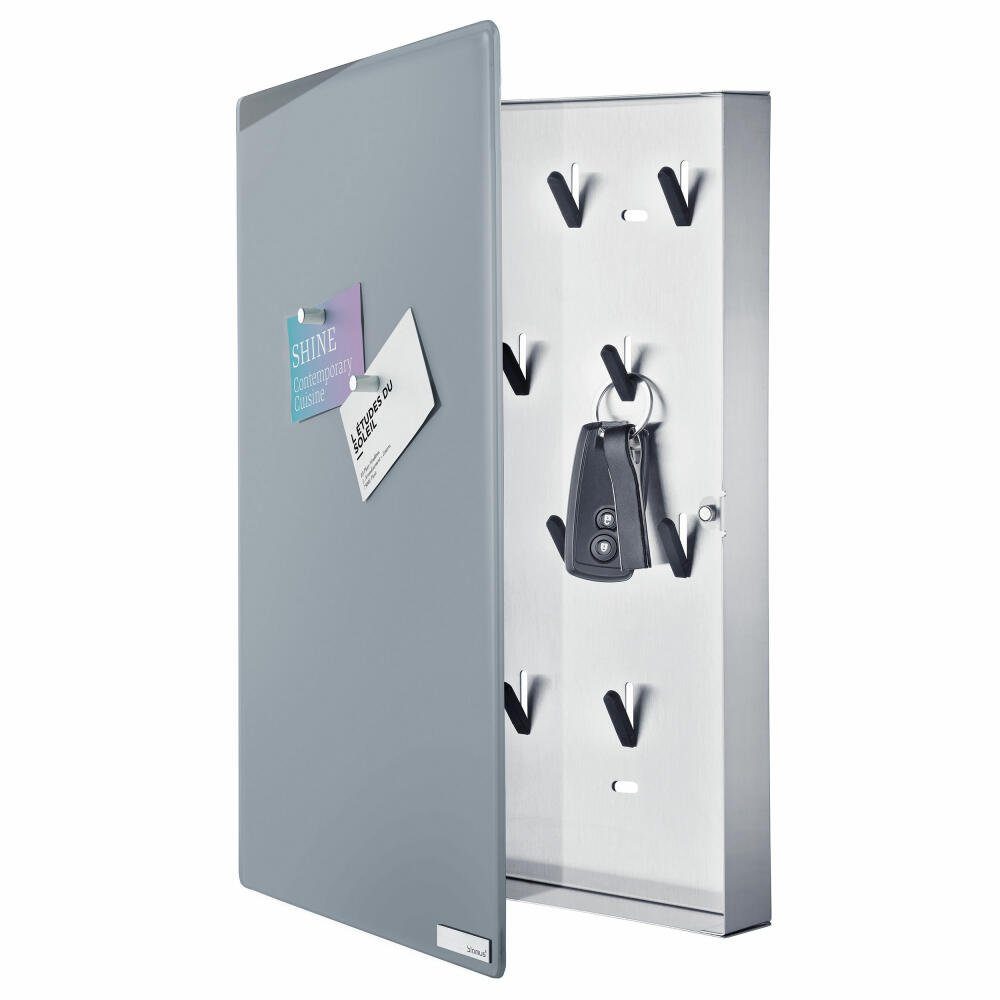 blomus Schlüsselkasten Velio Grau 40 x 30 x 5 cm, Schlüsselbox
