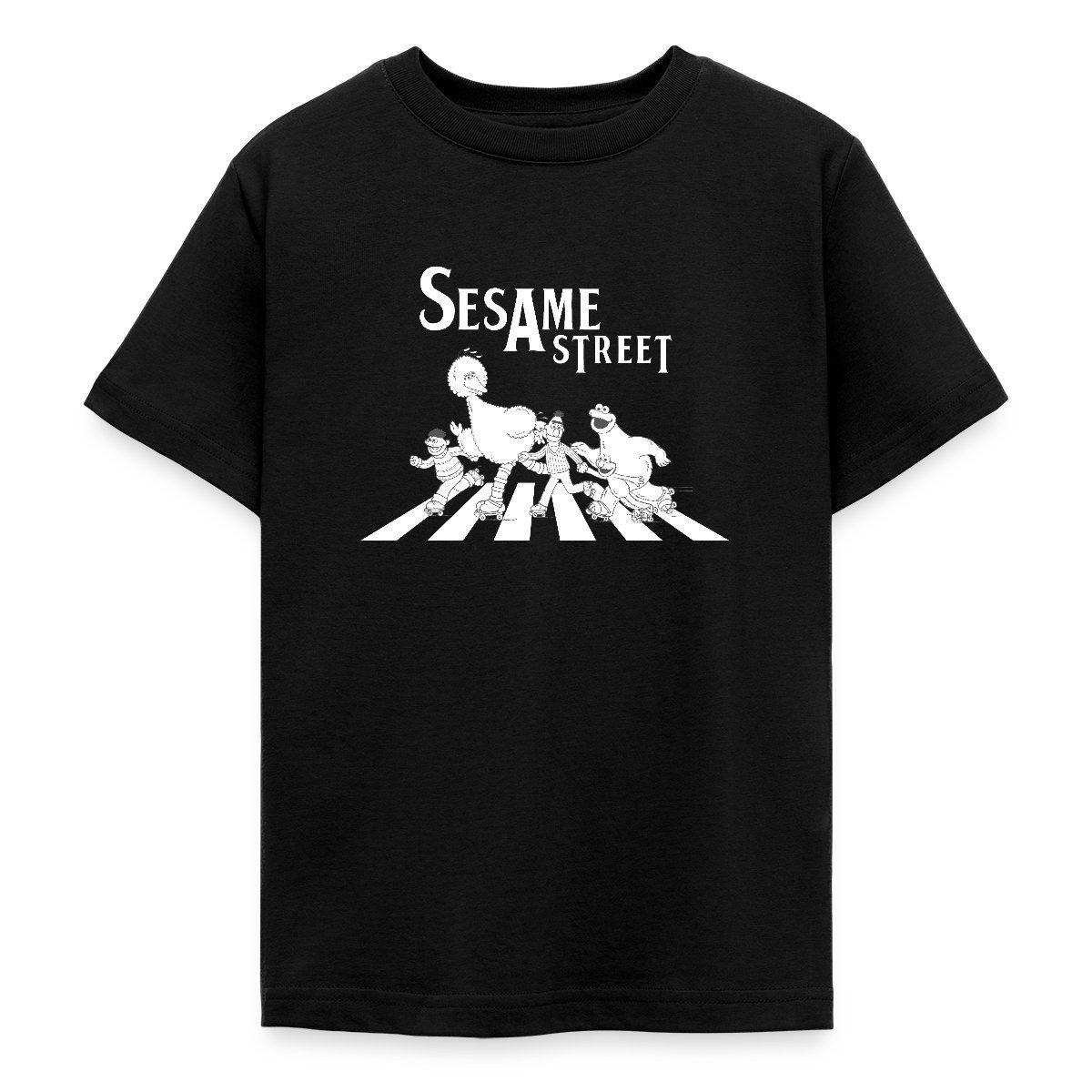 T-Shirt Sesamstraße Zebrastreifen Klassiker Teenager T-Shirt