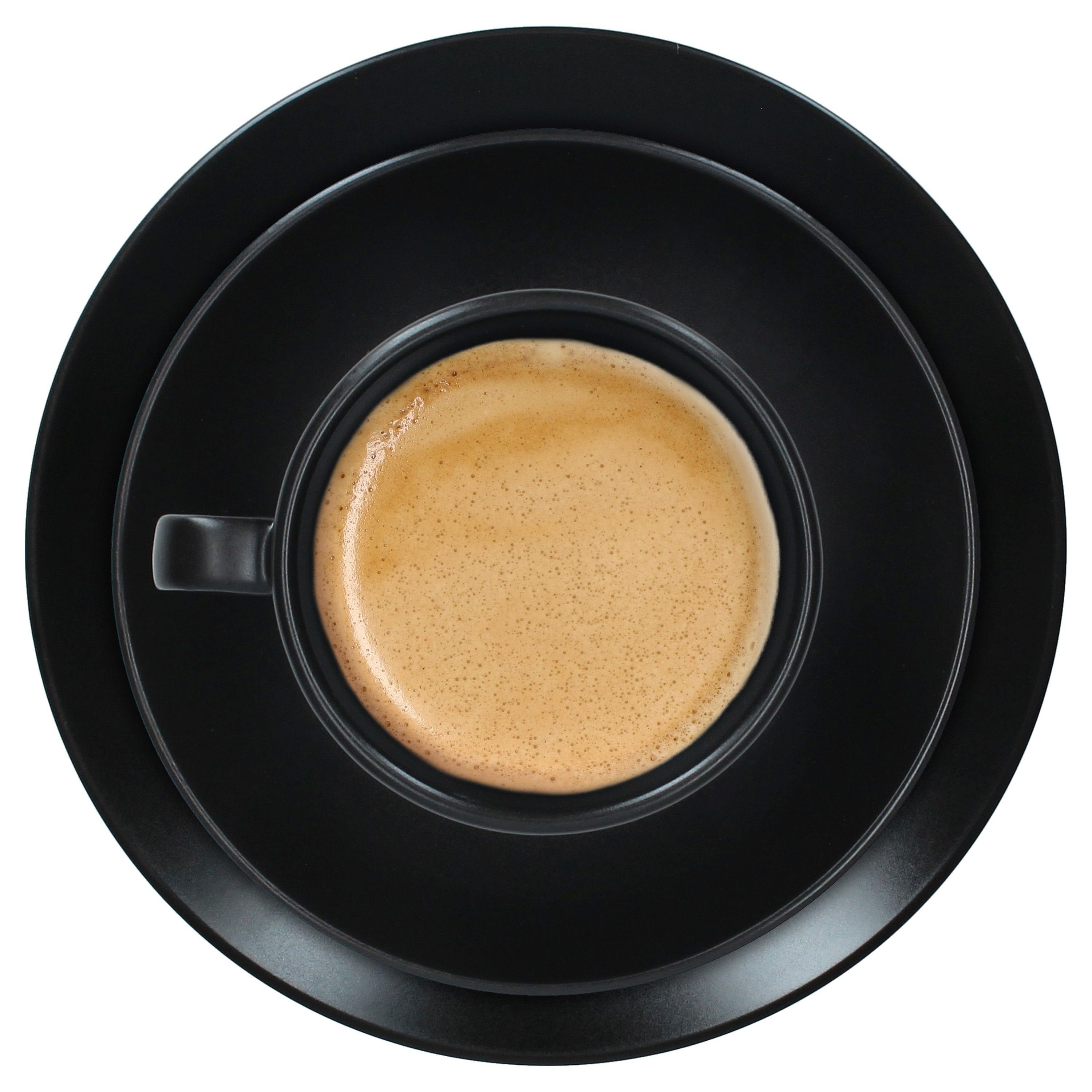 MamboCat Kombiservice 30tlg Kombiservice Panther Steingut 6 Personen Tassen Teller flach, Steingut