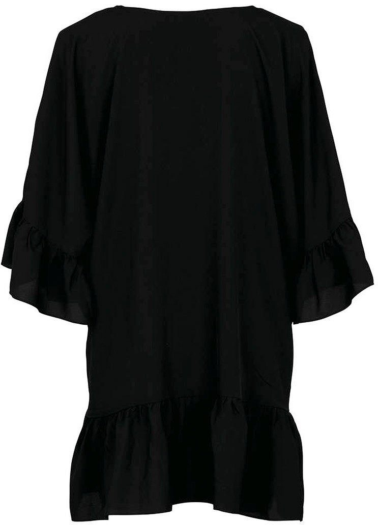 Rosa Faia weich kurzes, Cover-Up Oversize fallendes Strandkleid Akalani Style Kleid