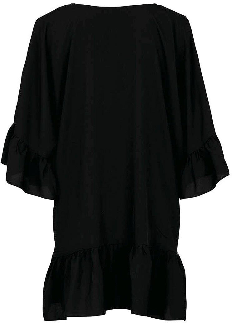 Rosa Faia Strandkleid Akalani kurz, weich, Oversize Kleid, Cover-Up, V-Auss günstig online kaufen