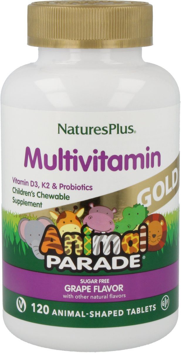 Natures Plus Natures Plus Animal Parade GOLD Multivitamin – 120 Kautabletten, Grape Tabletten