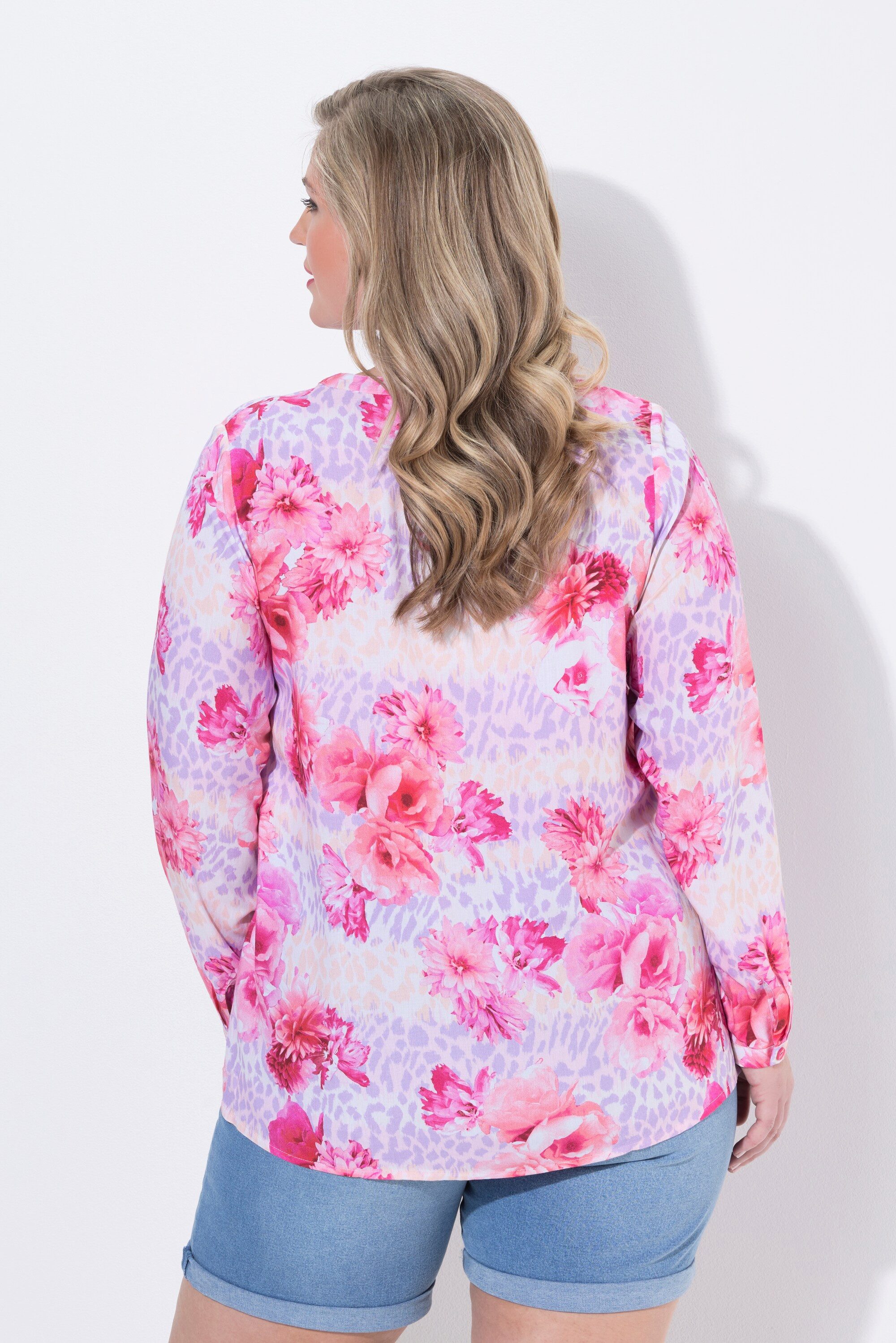 MIAMODA Longbluse Bluse Regular Fit Muster Langarm