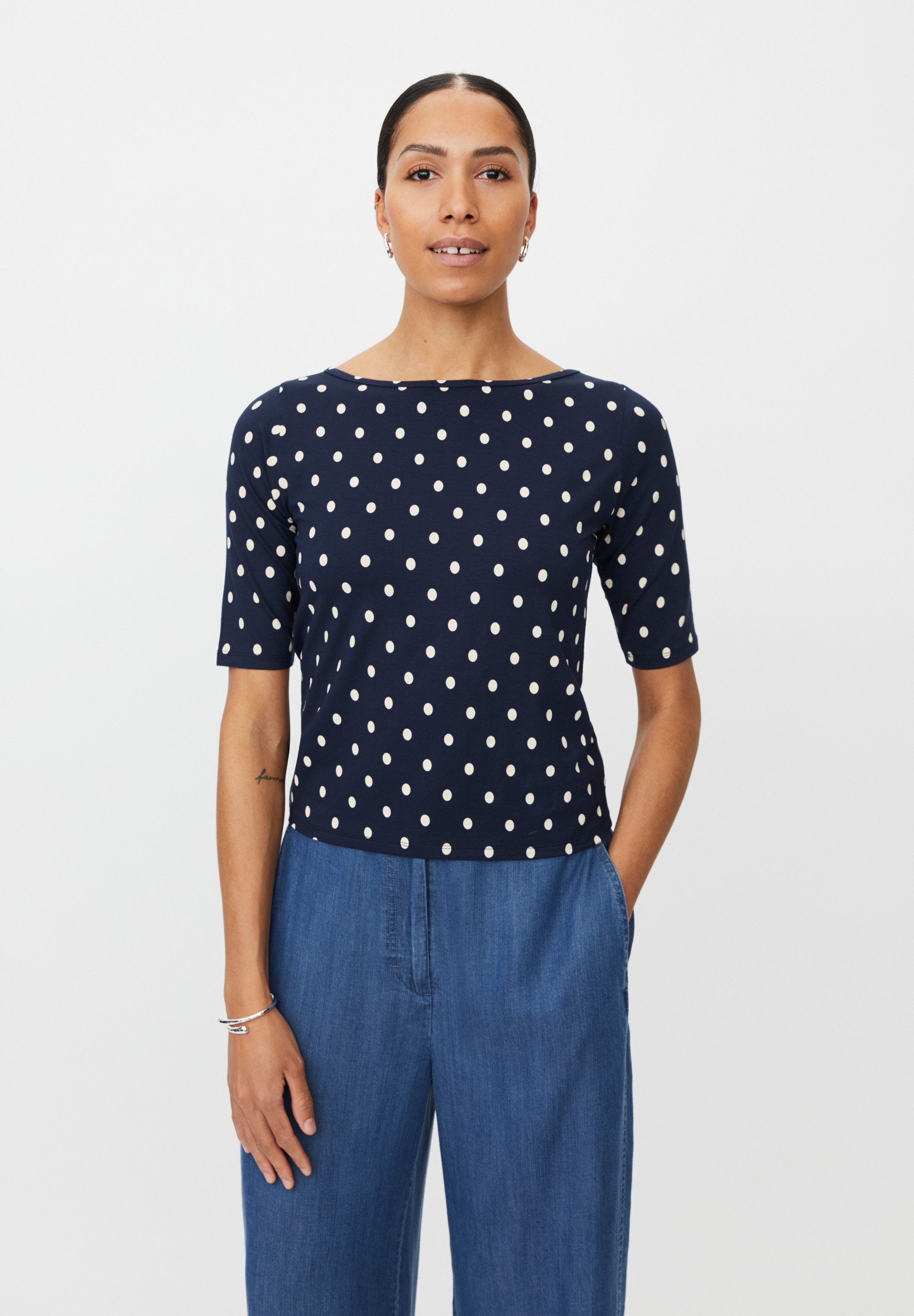 Masai Businessshirt MaBavessa Polka Dots, leicht taillierter Schnitt