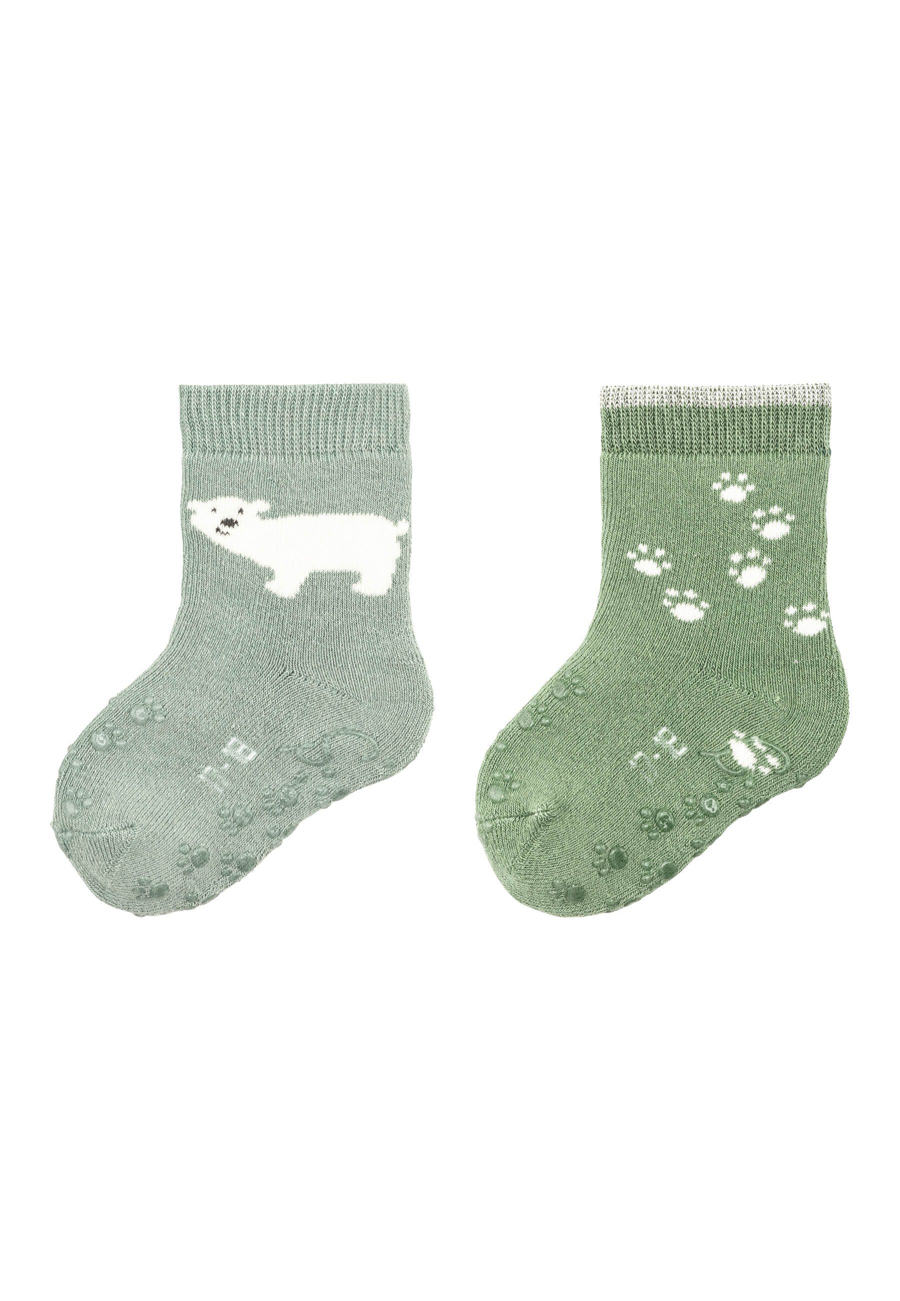 Basicsocken ABS Krabbelsocken Eisbär, 2er-Pack