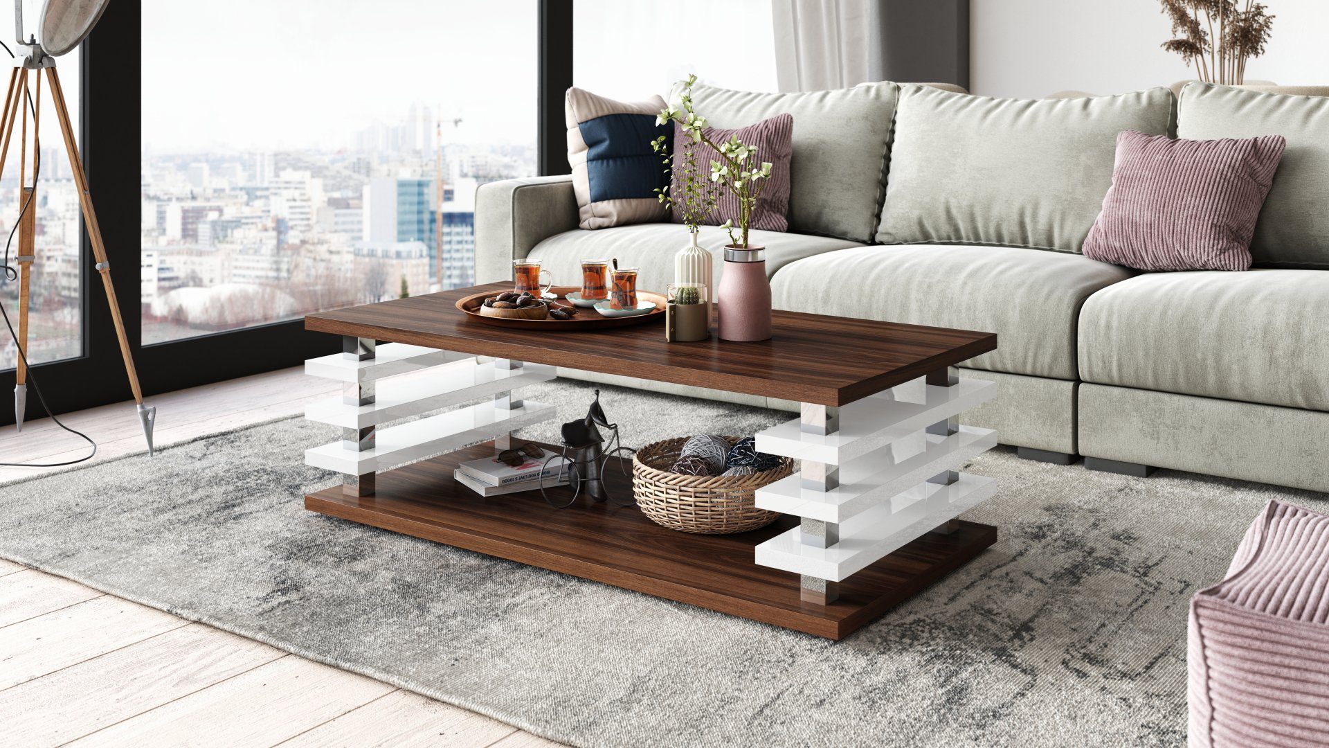designimpex Couchtisch DC-3 Design Wohnzimmertisch Tisch günstig online kaufen